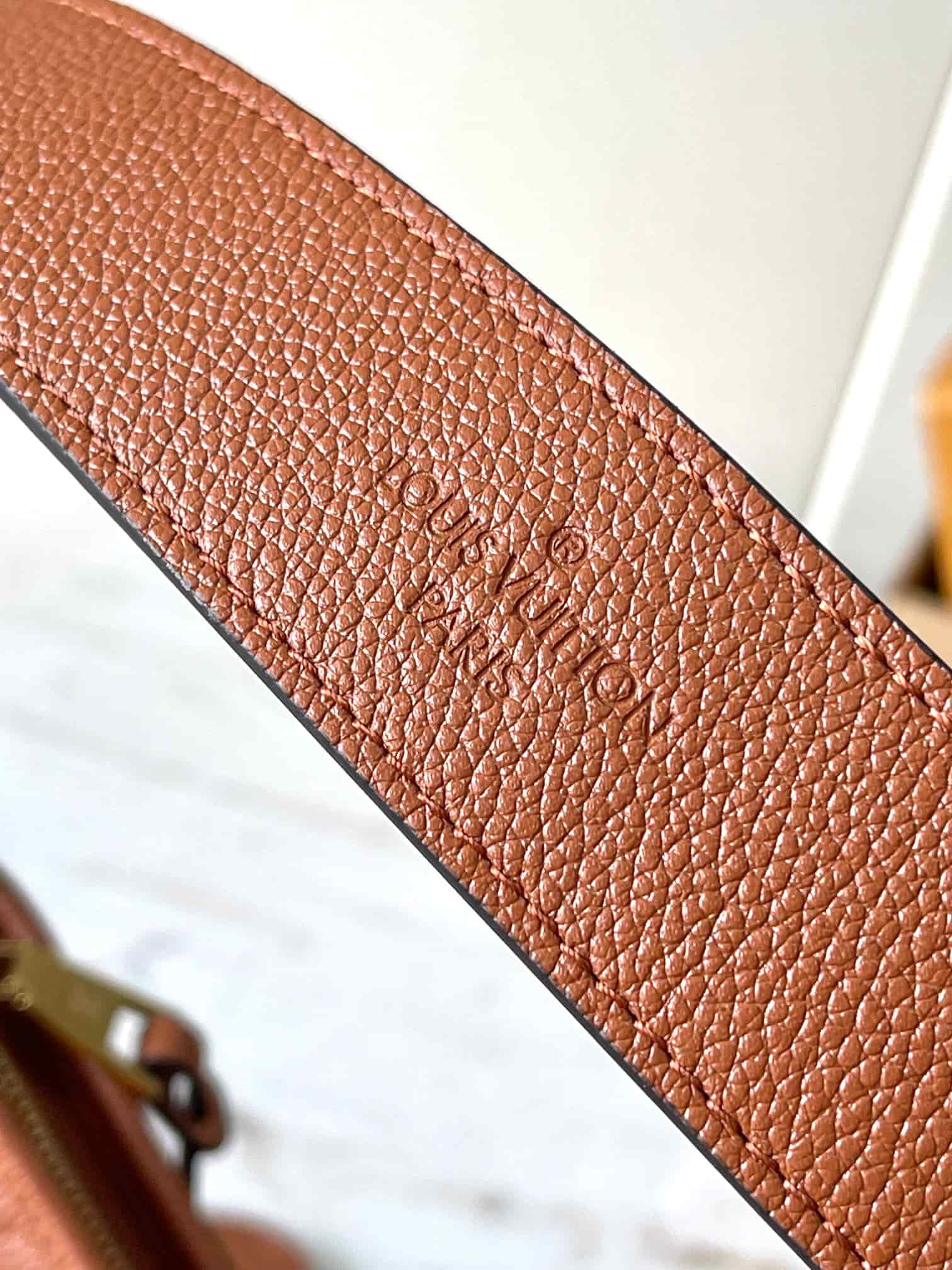 Louis Vuitton CarryAll PM Cognac Brown Embossed grained cowhide leather M11790 TOP