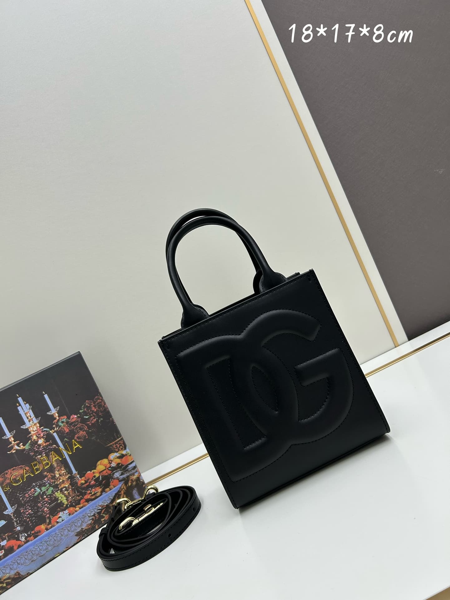 Dolce & Gabbana Mini DG Daily Tote Bag Black Calfskin High