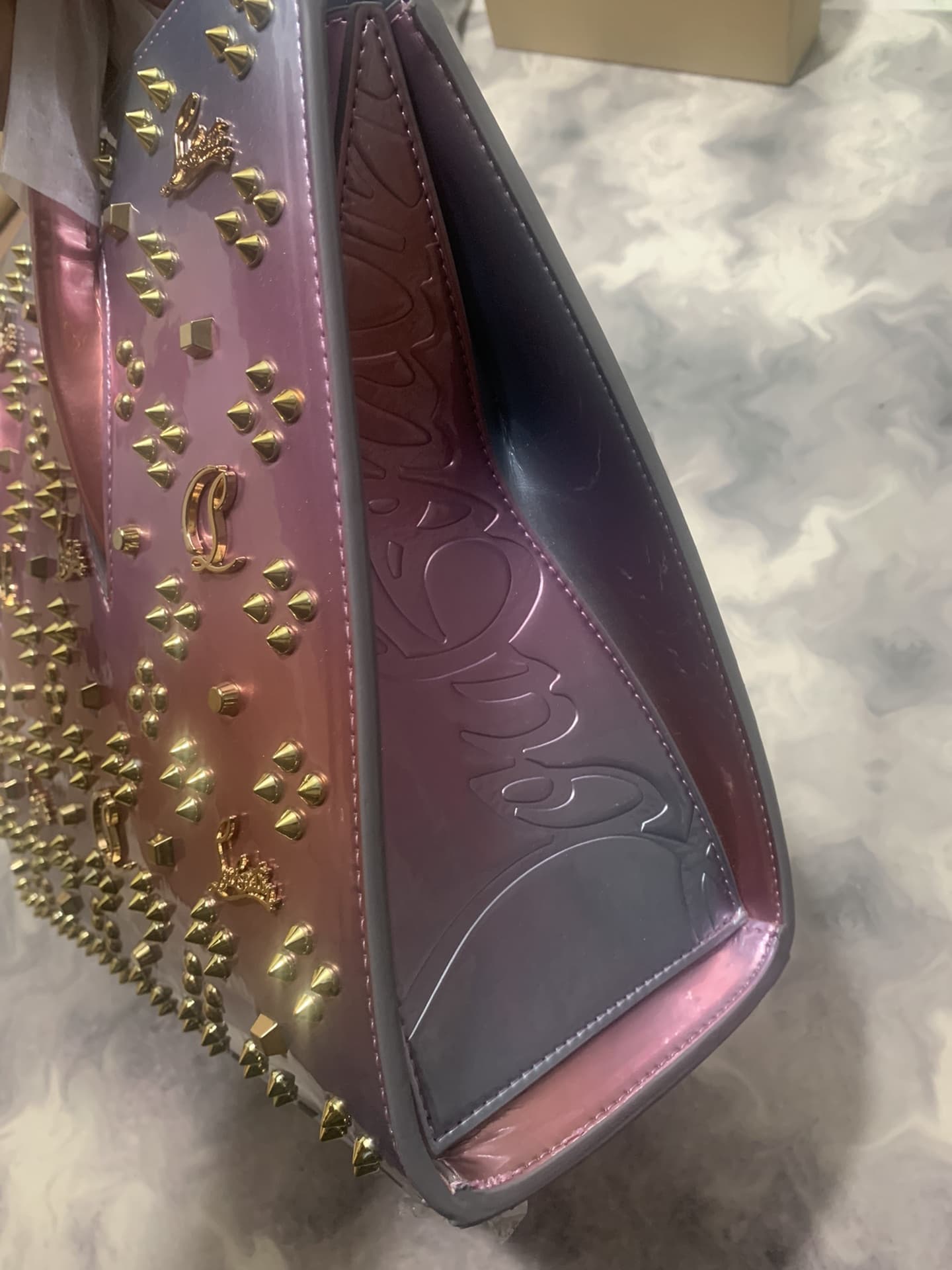 Christian Louboutin Paloma Medium Bag Calf Leather And Spikes High