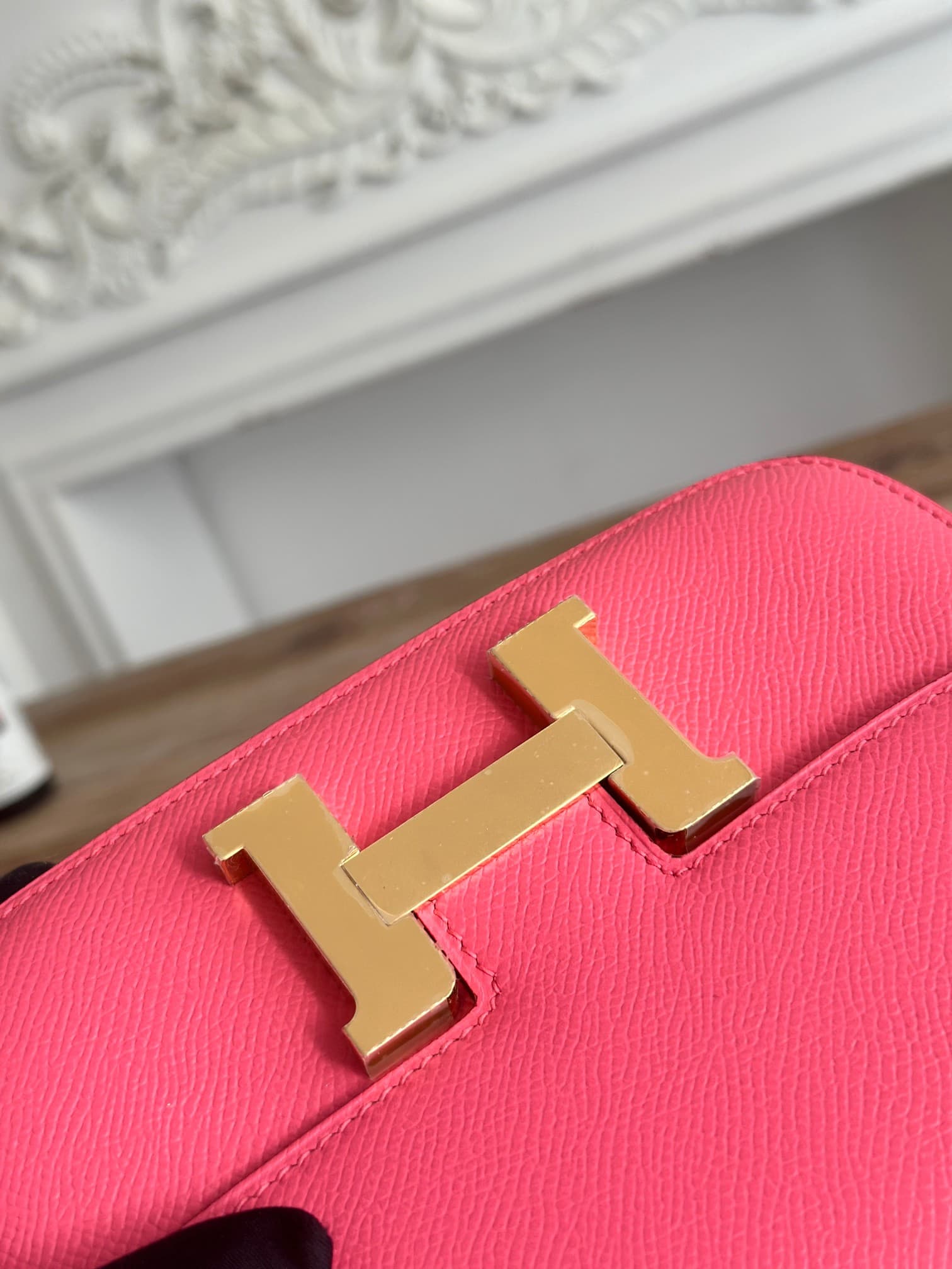 Hermes Mini Constance 18/24cm Epsom Bag Rose eLipstick WAX  High