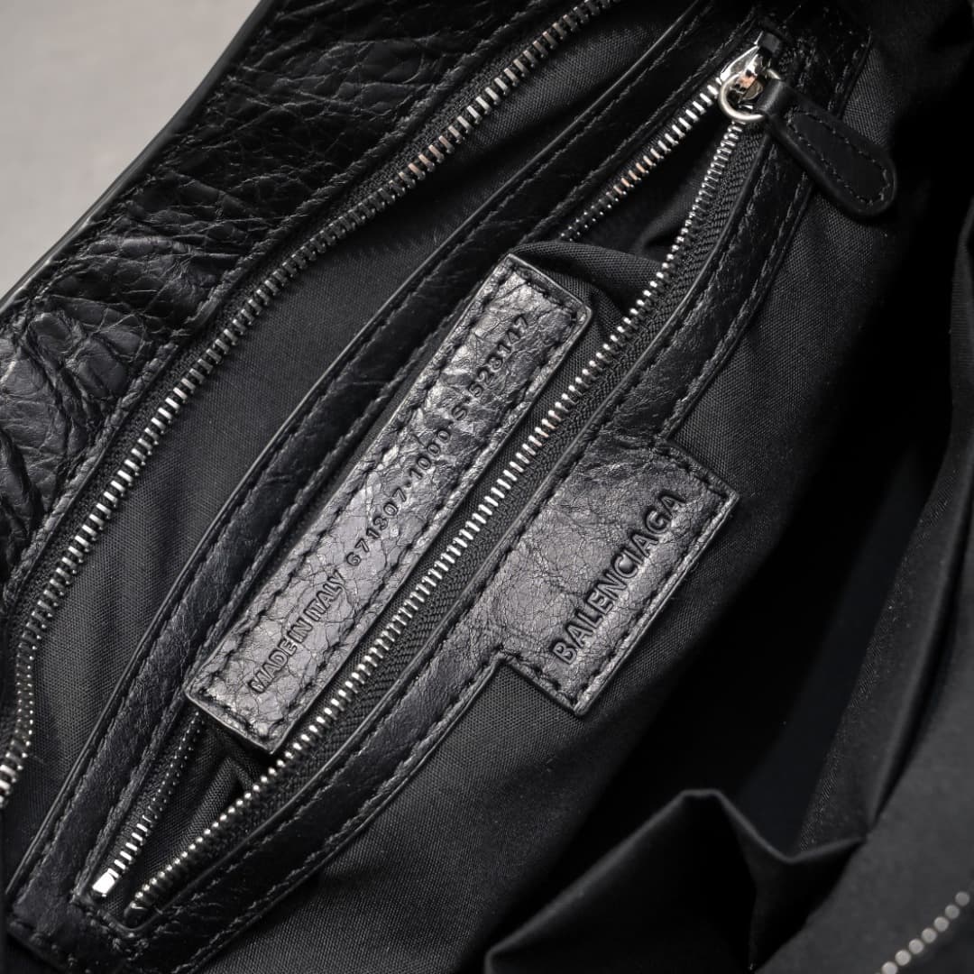 WOMEN'S LE CITY Medium Bag Silver Metal Black High
