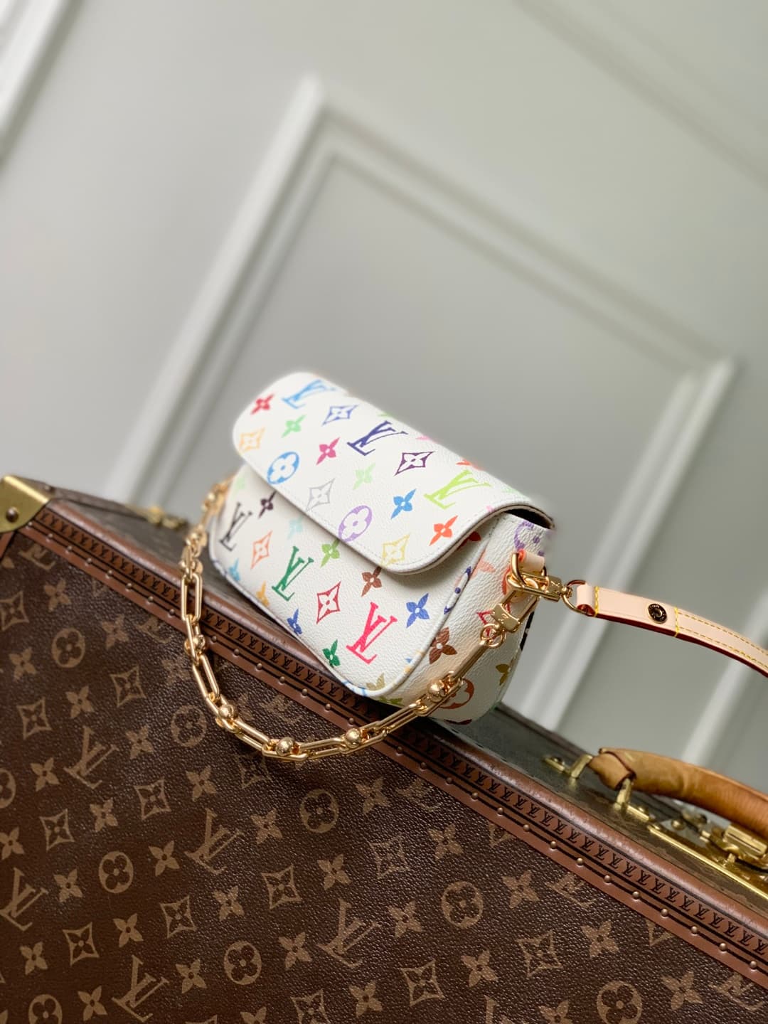 Louis Vuitton x Takashi Murakami Wallet On Chain Ivy monogram canvas M27492 High