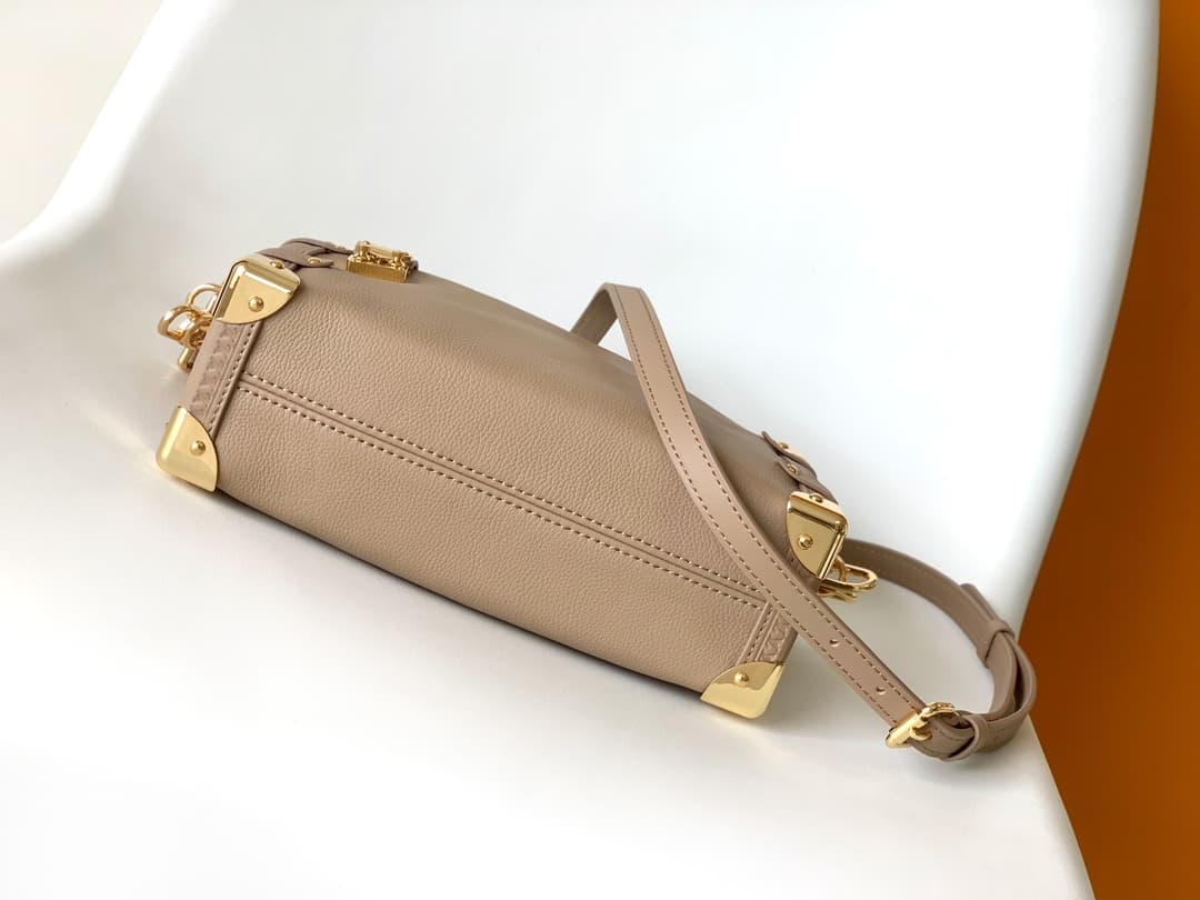 Louis Vuitton Side Trunk MM Grained calf leather M25072 Taupe High