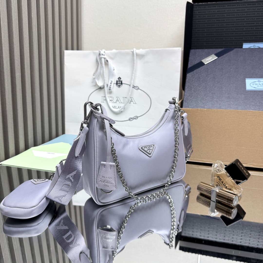 Prada Re-Edition 2005 Nylon bag 1BH204 Purple High