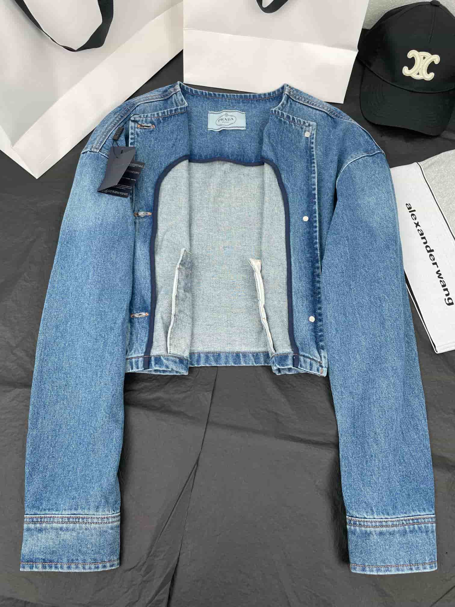 Prada Cropped Denim Jacket