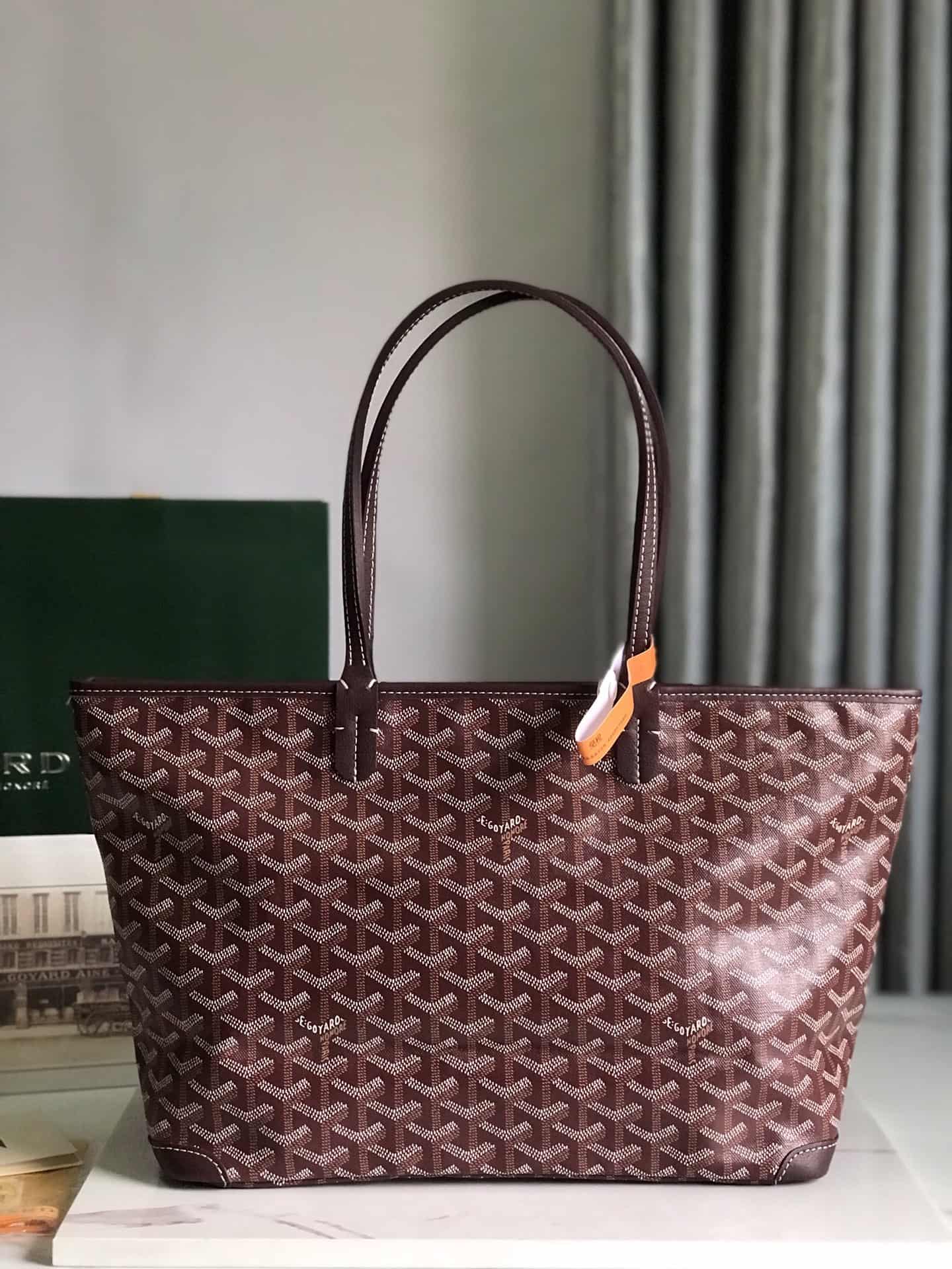 ARTOIS PM BAG Goyardine Canvas & Chevroches Calfskin Burgundy High