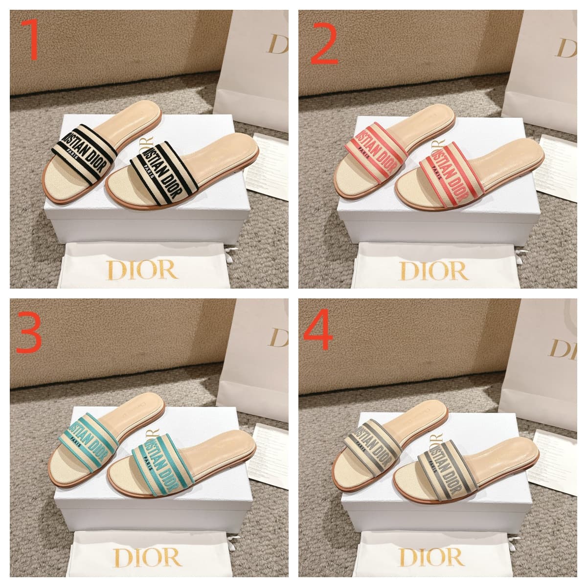 Dior Dway Platform Slide Shoes Low Women