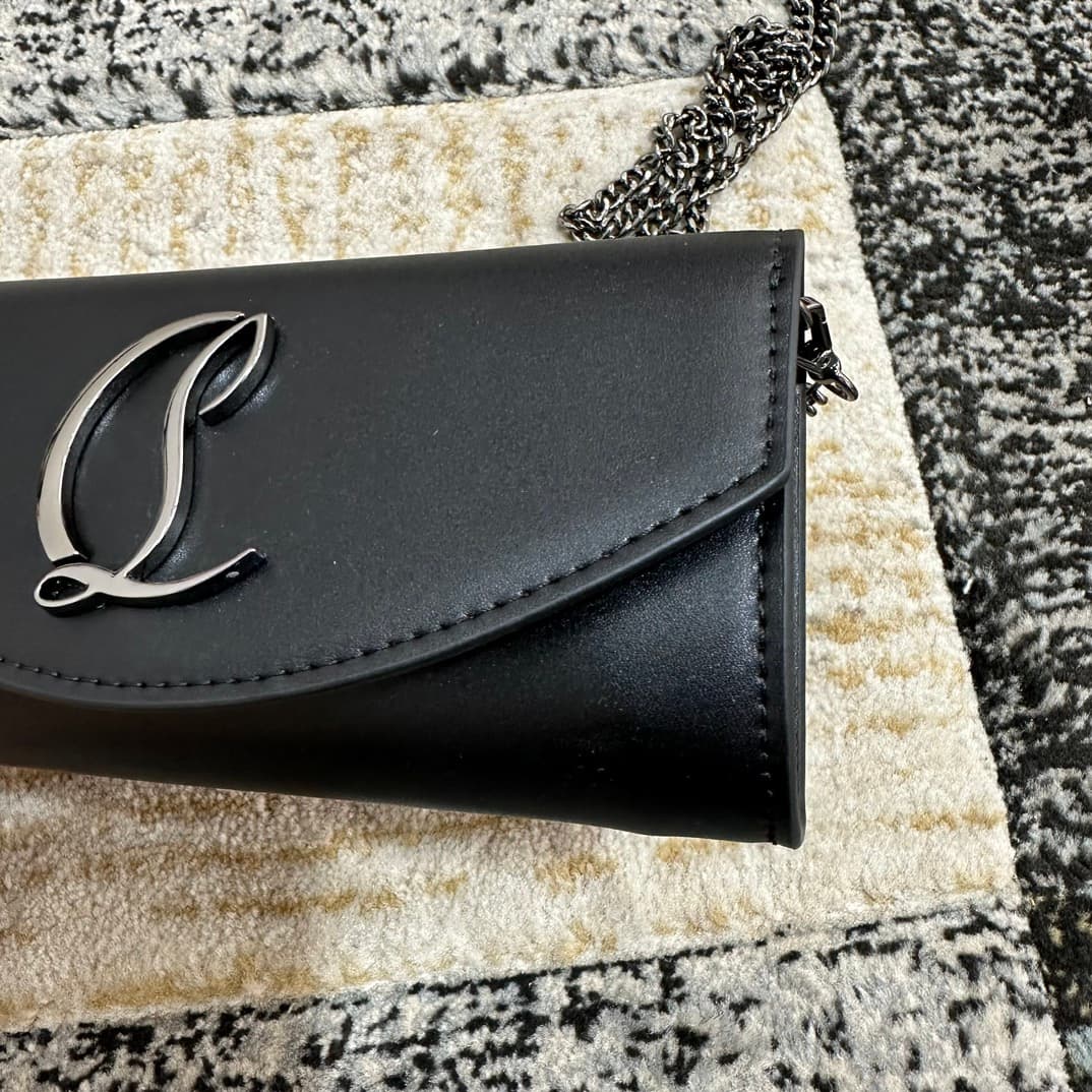 Christian Louboutin Loubi54 leather shoulder bag in black High