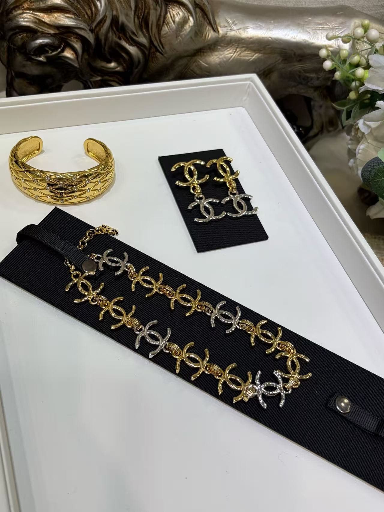 Chanel NECKLACE Gold &Silver Metal High