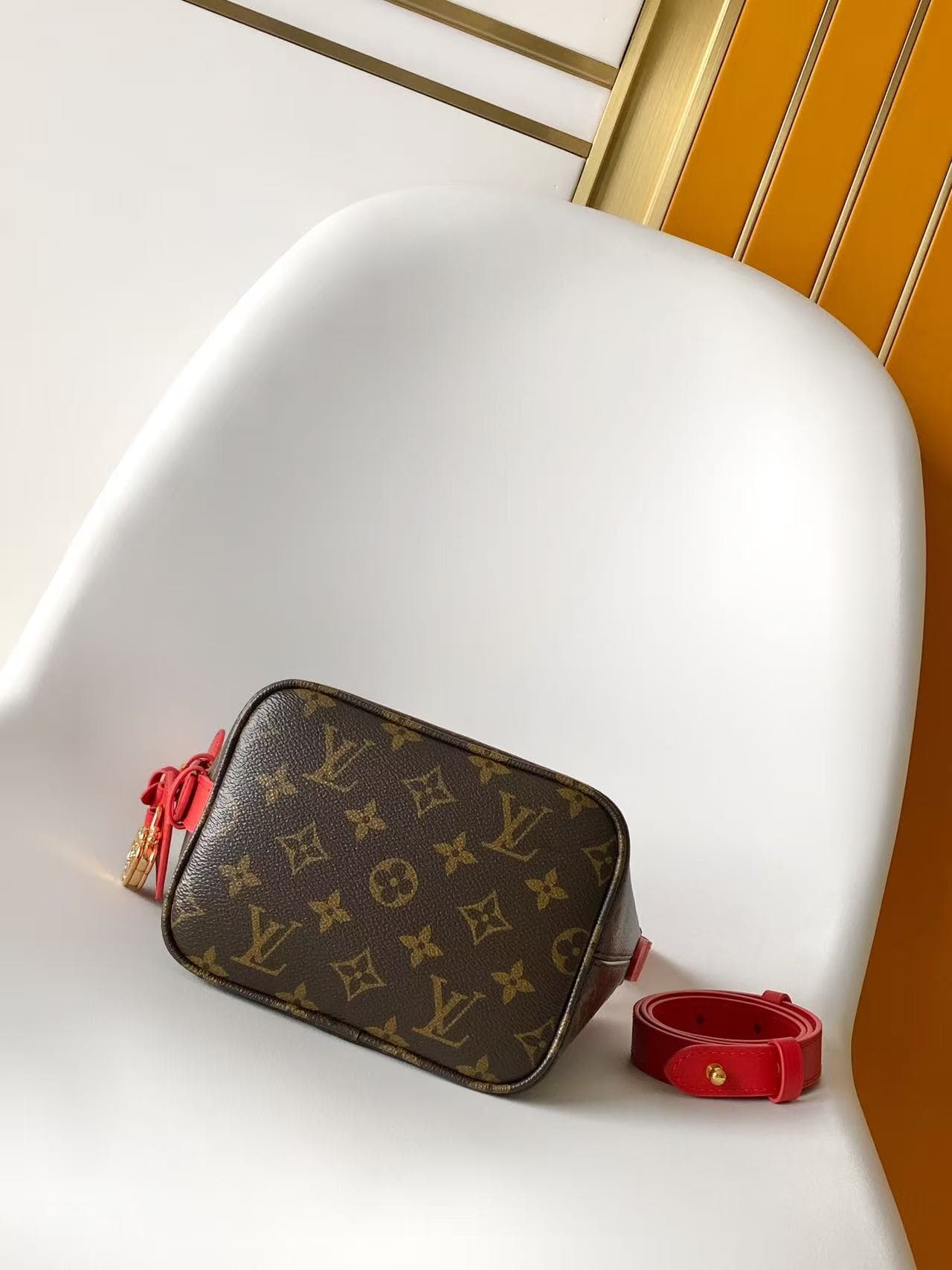 Louis Vuitton All In BB Monogram/Sari Red Coated canvas M28317 High