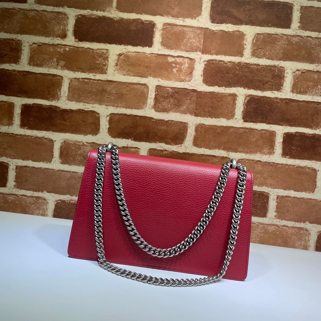 DIONYSUS GG SMALL SHOULDER BAG 400249 Leather Red High