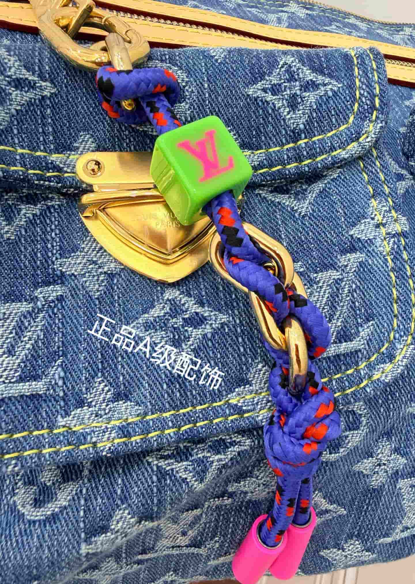 Louis Vuitton Baggy Monogram Blue Denim M27329 TOP