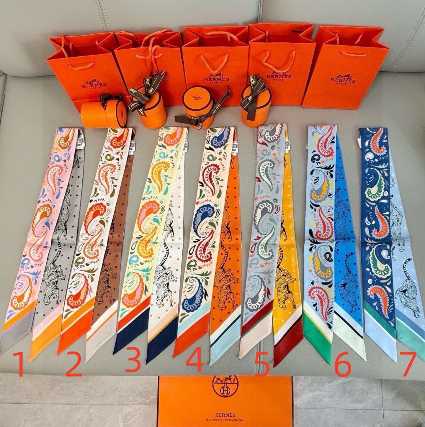 Hermes Guepards Bandana Twilly
