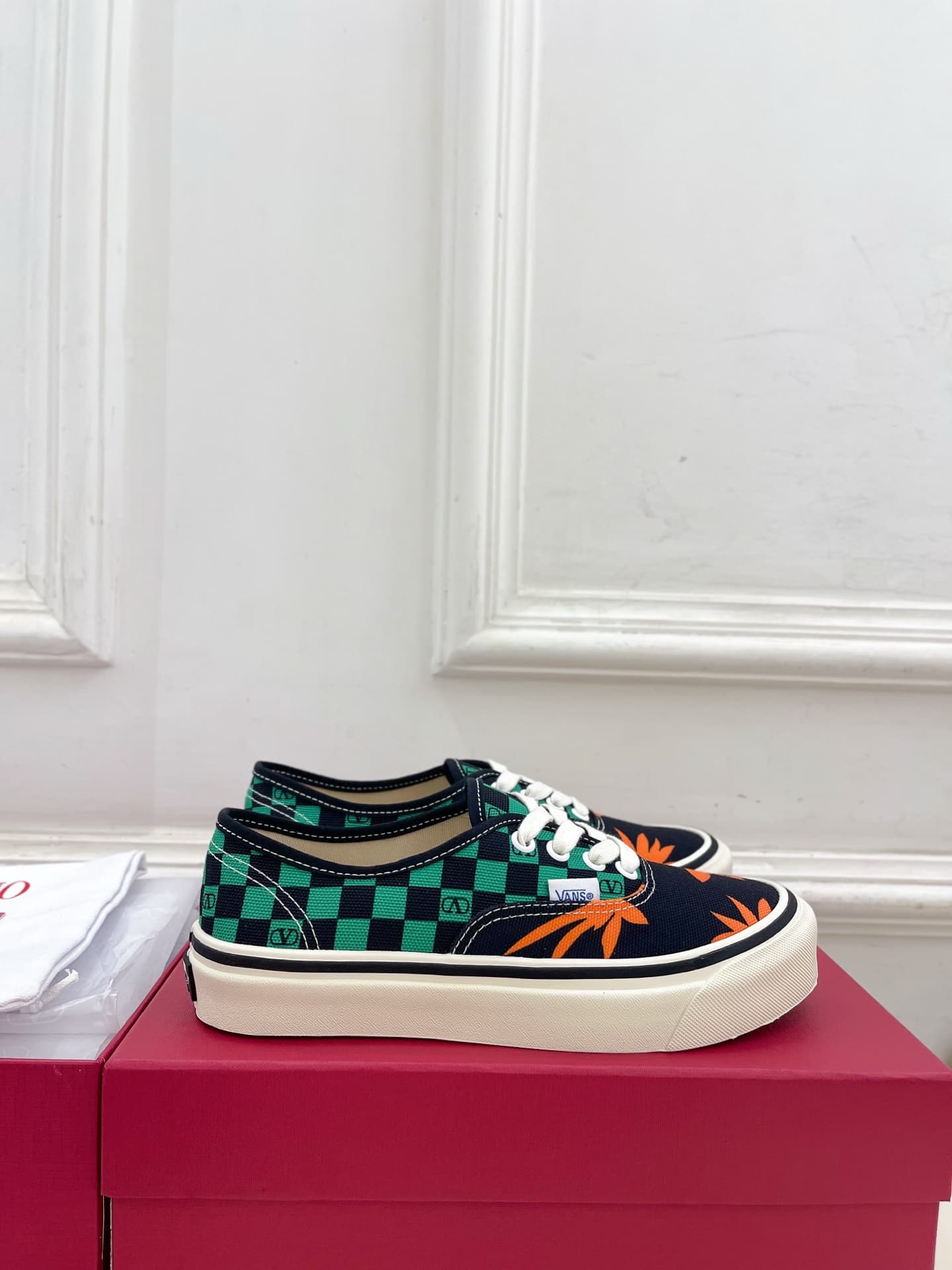 Valentino Garavani and Vans Authentic Checkerboard Men Women Shoes