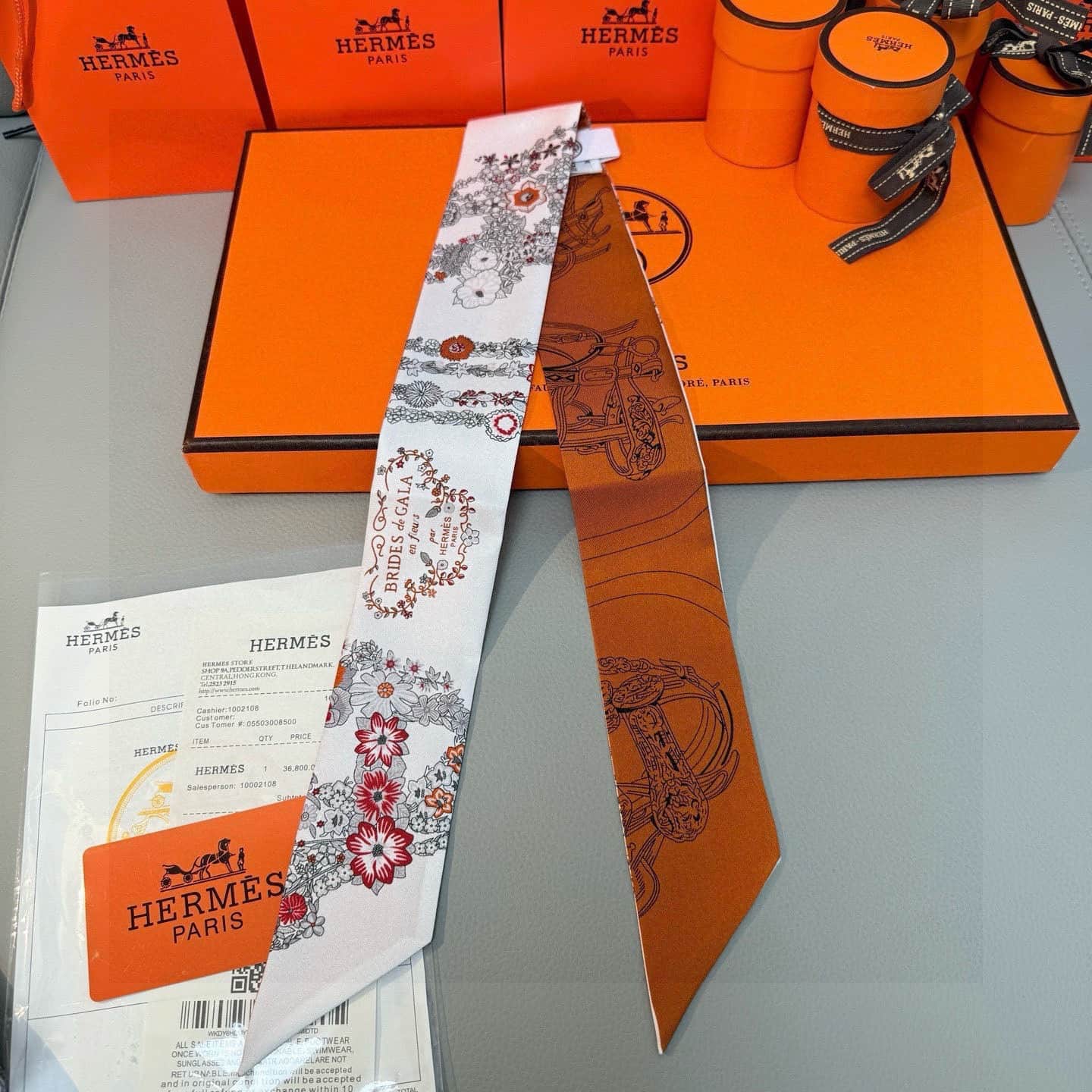 Hermès Brides de Gala en Fleurs Twilly