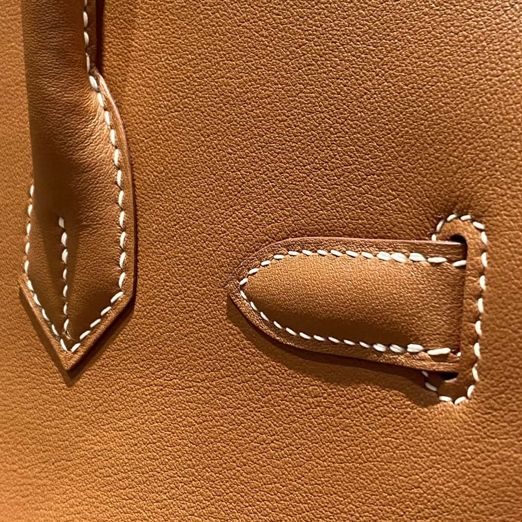 Hermes Shoulder Birkin 29 Swift leather Gold & Silver Metal WAX High