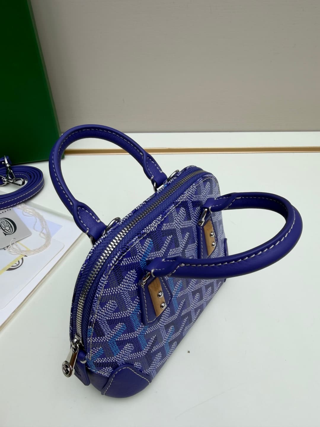 Goyard Vendôme Nano bag in Goyardine coated canvas Blue High