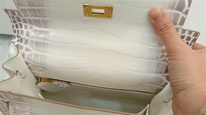 Hermes Kelly 25cm Sellier Bag Embossed Crocodile Leather High