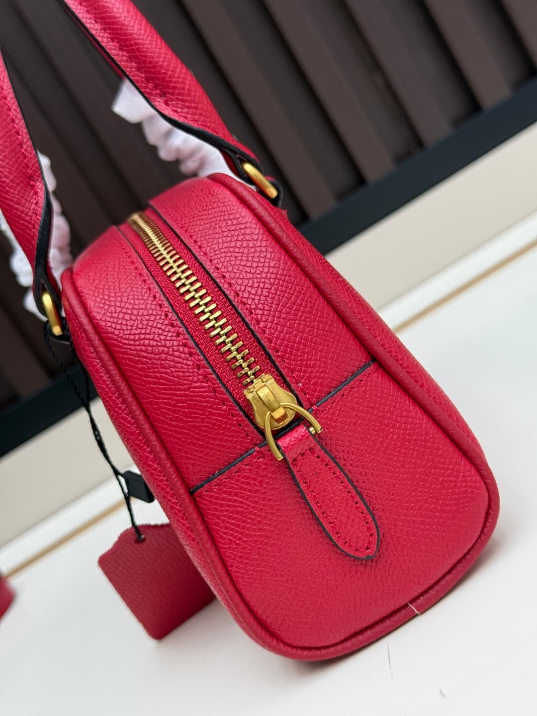 Valentino Garavani Mini VLogo Signature Bowling Bag Red
