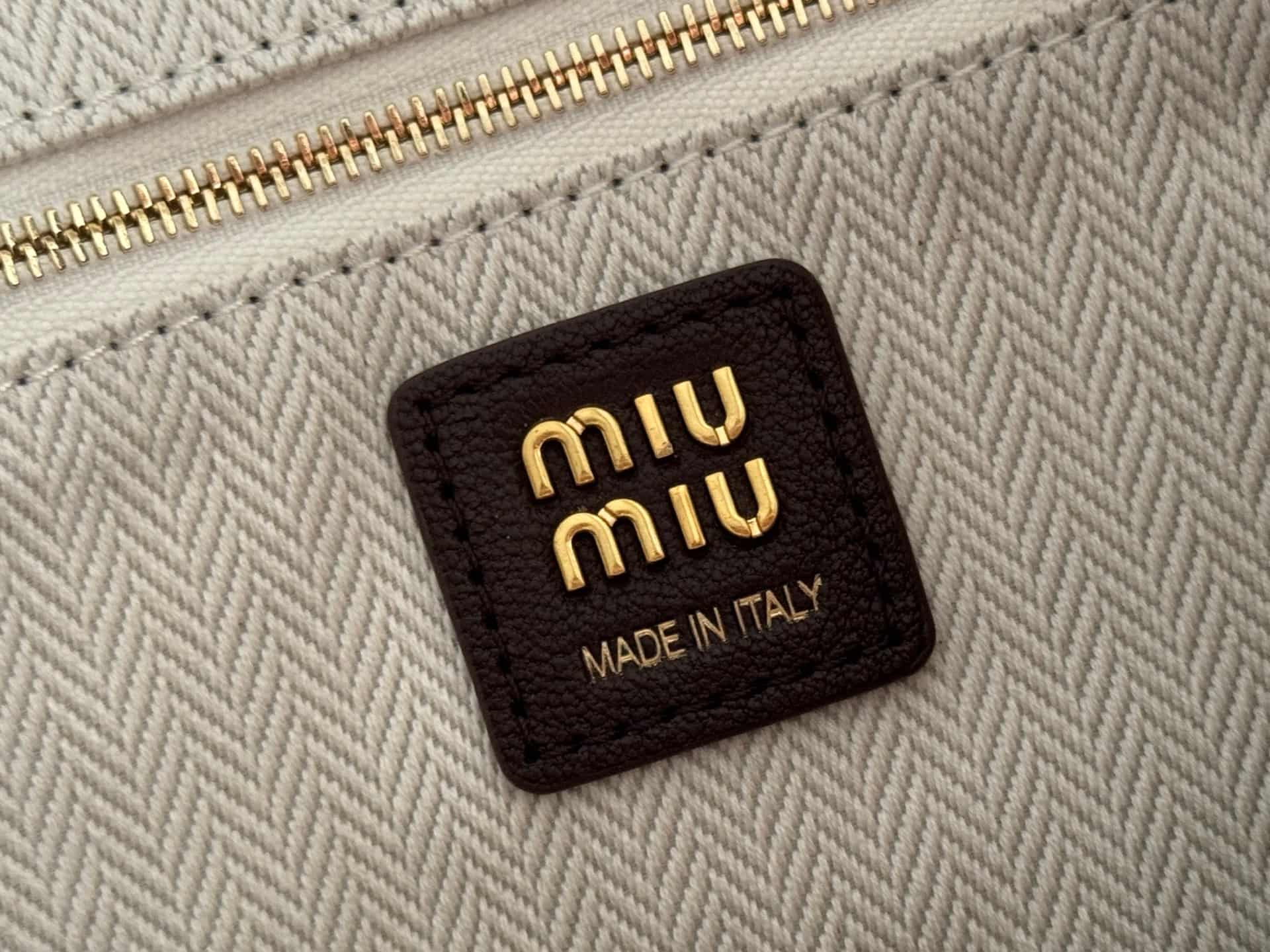 Miu Miu Spirit nappa leather bag Dark Brown 5BC217 High