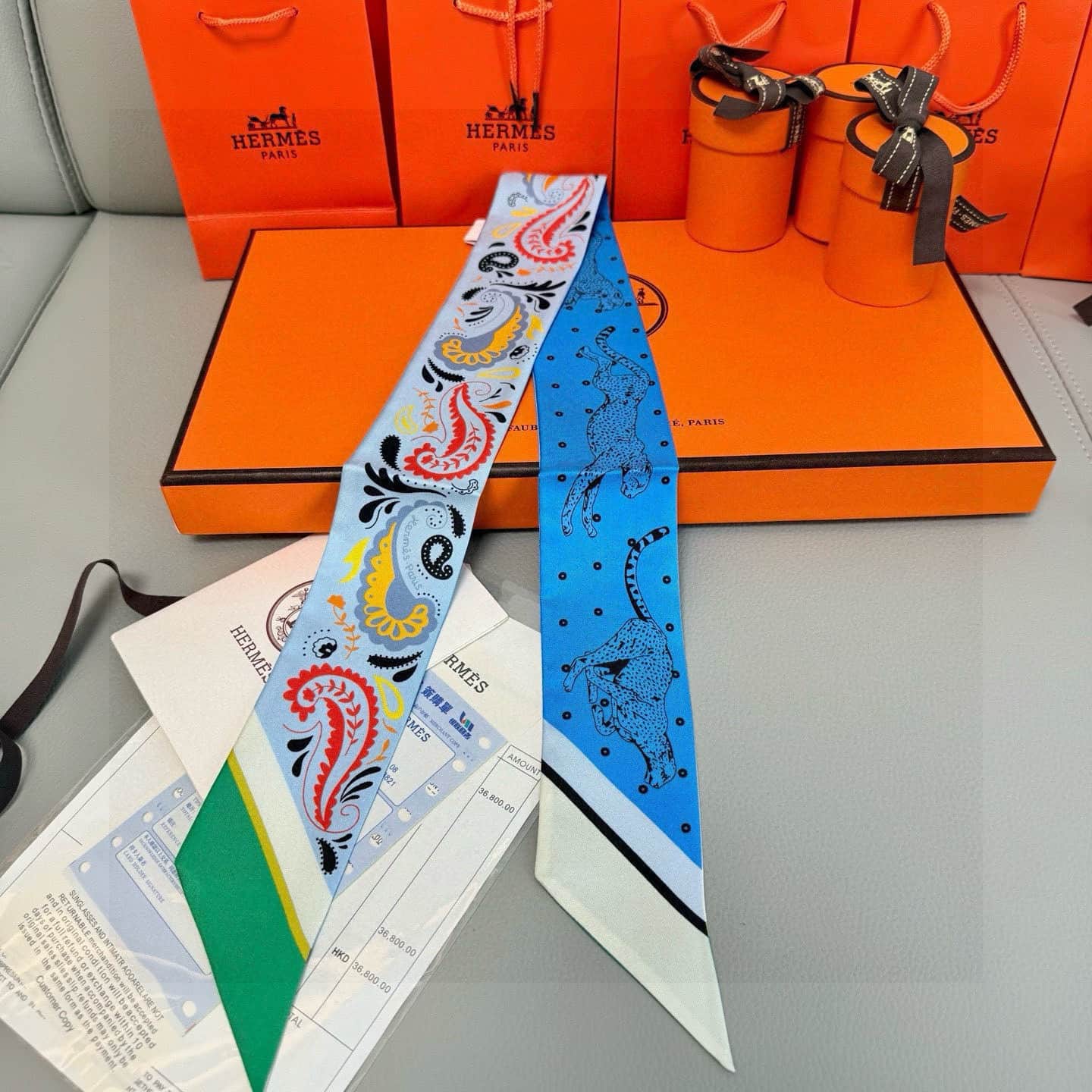 Hermes Guepards Bandana Twilly