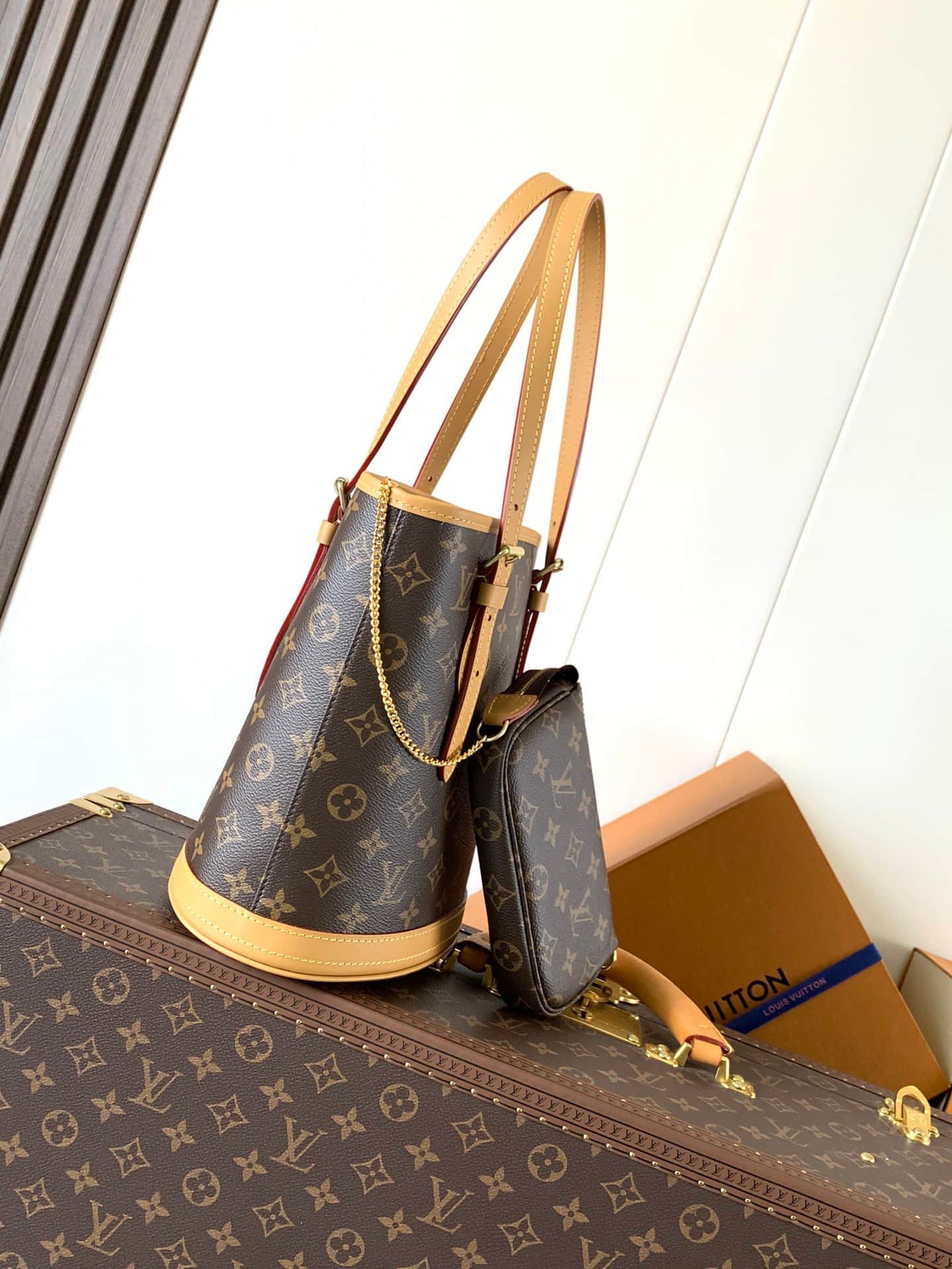 Louis Vuitton Petit Bucket bag Monogram coated canvas M42238 High