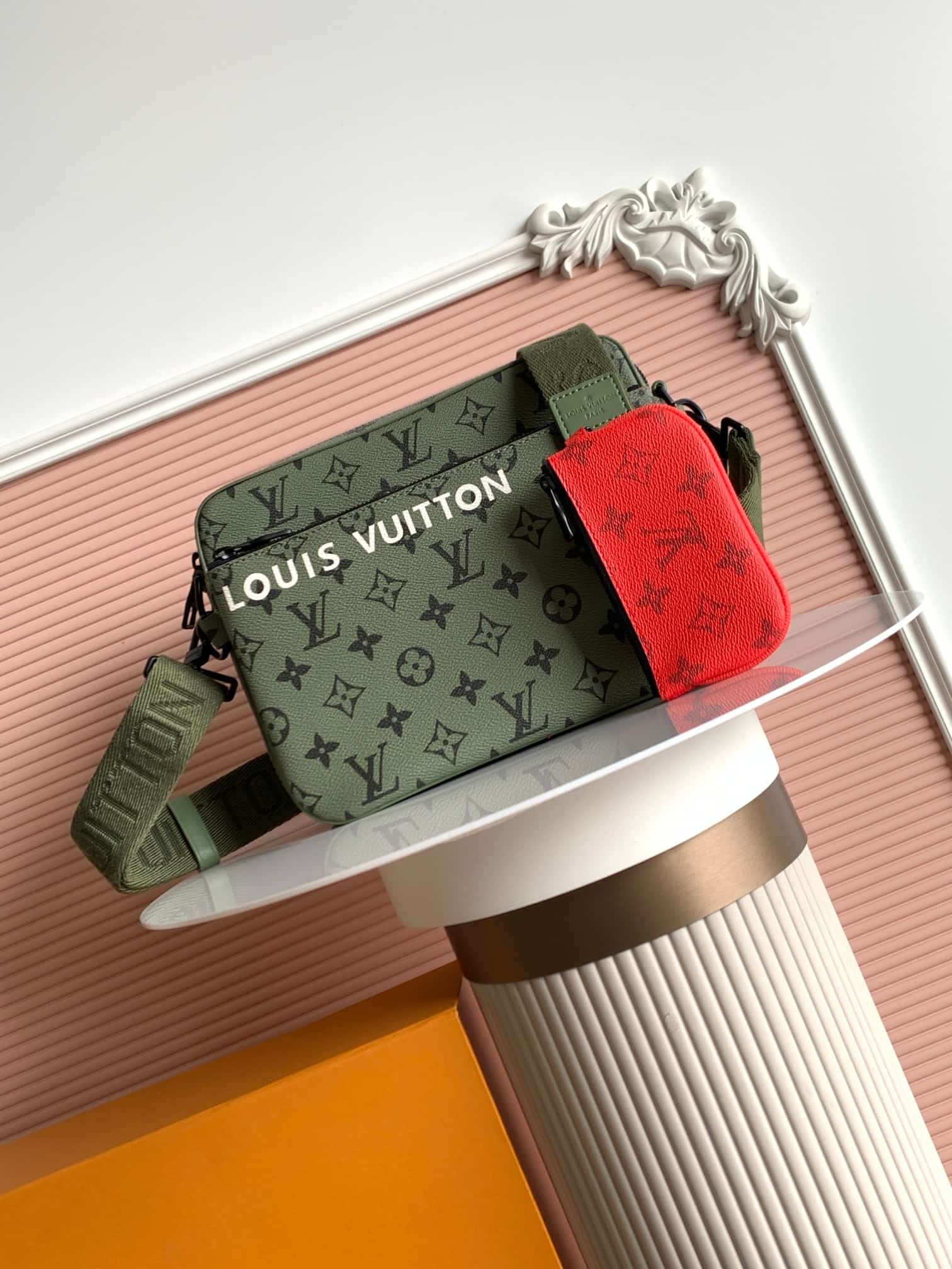 Louis Vuitton Trio Messenger Bag in Khaki Green M23783 High