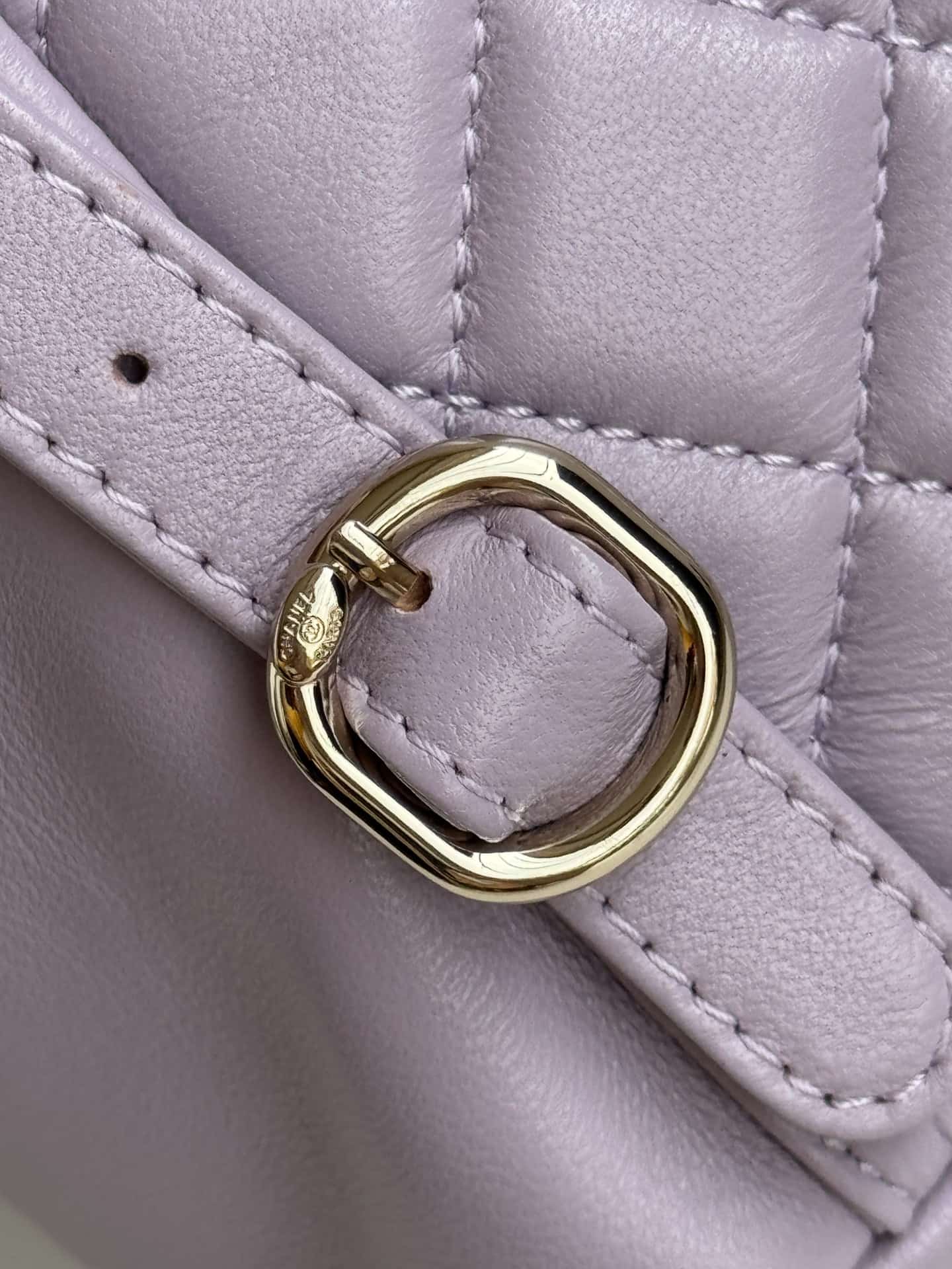Chanel Small Quilted Duma Backpack Lambskin AS2908 Purple High
