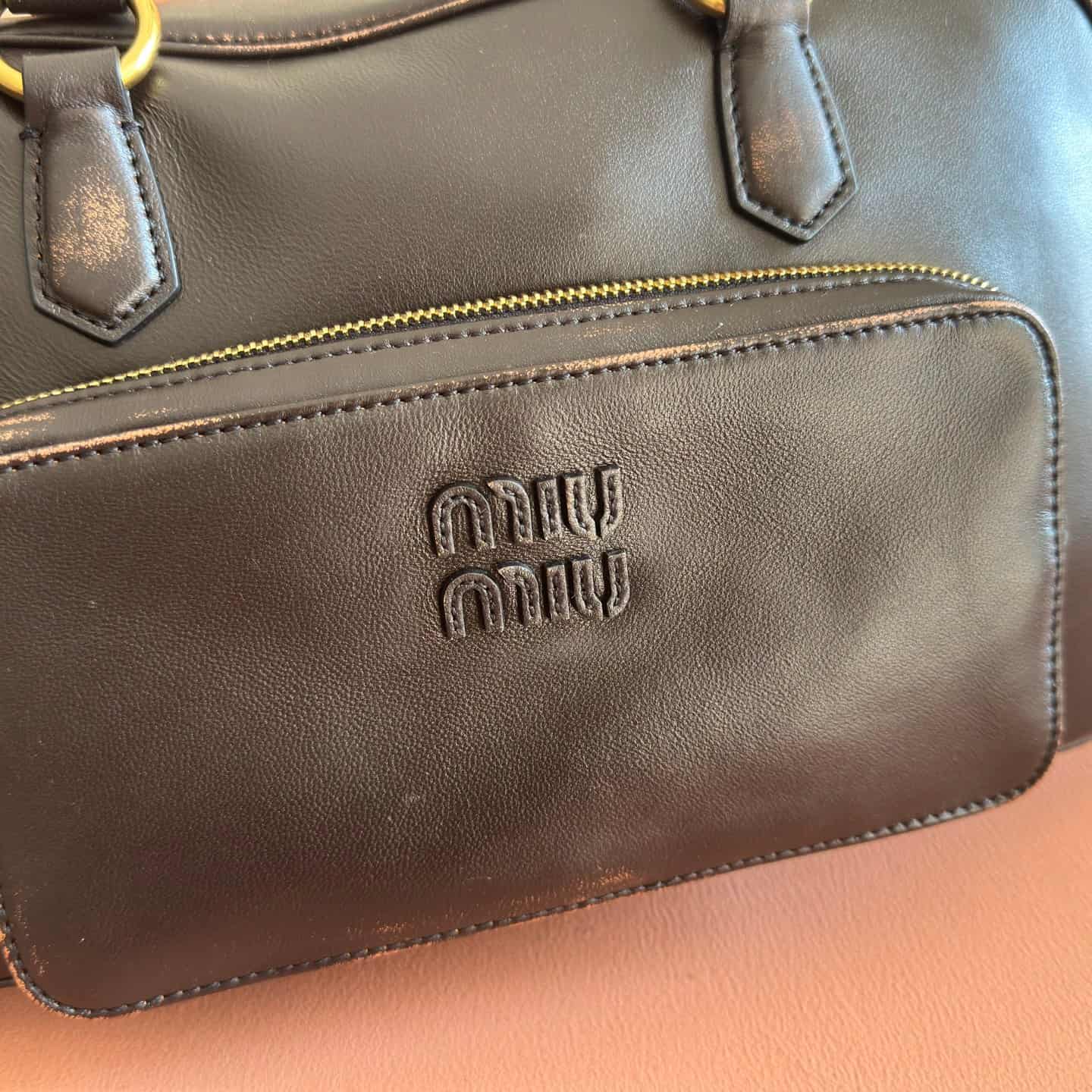 Miu Miu Pocket leather shoulder bag 5BB179 High