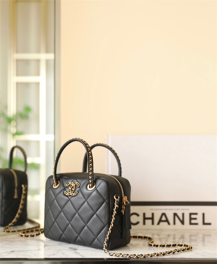 Chanel CAMERA CASE Shiny Lambskin & Gold-Tone Metal TOP