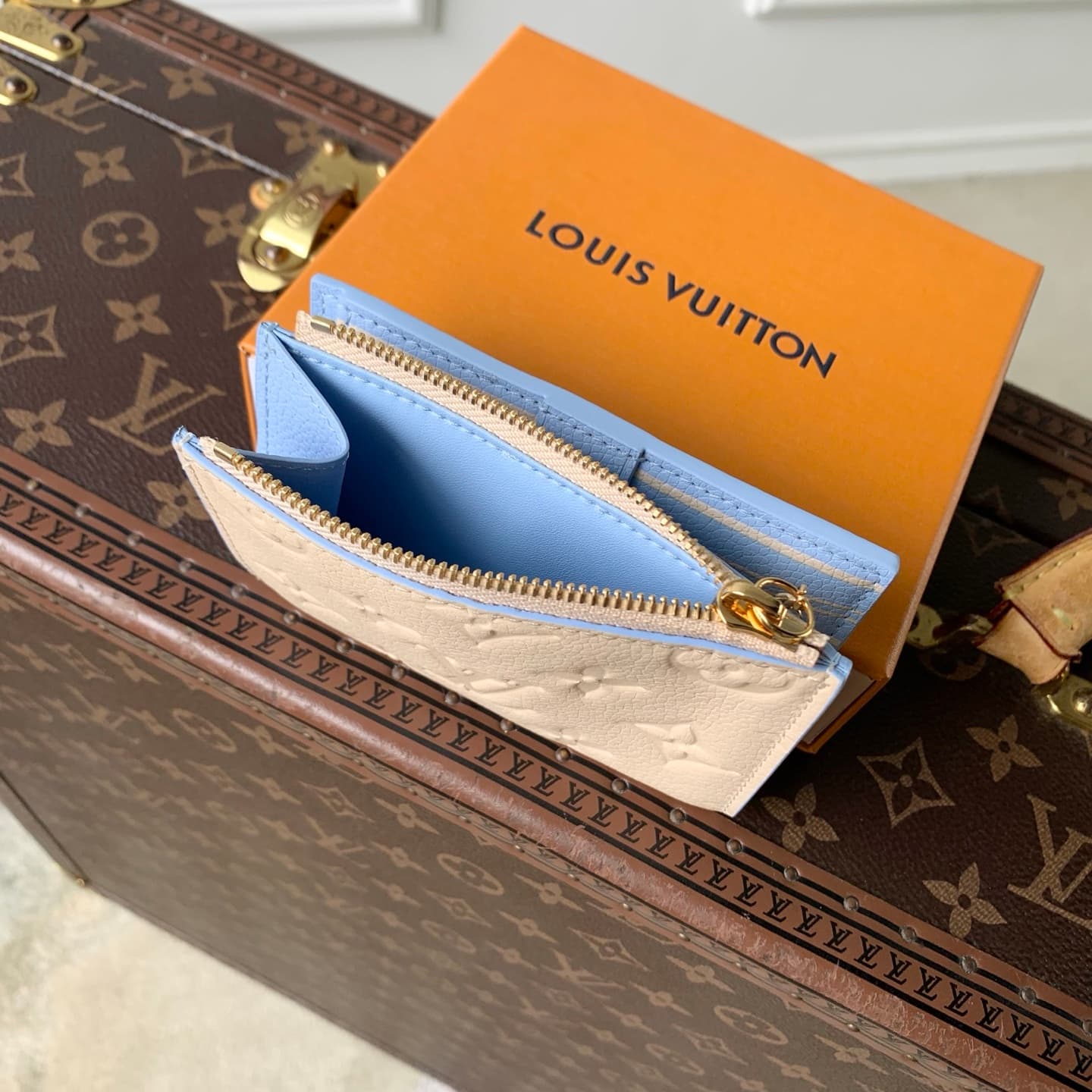 Louis Vuitton Lisa Wallet Poplar/Blue Iris Cowhide leather M29809 High
