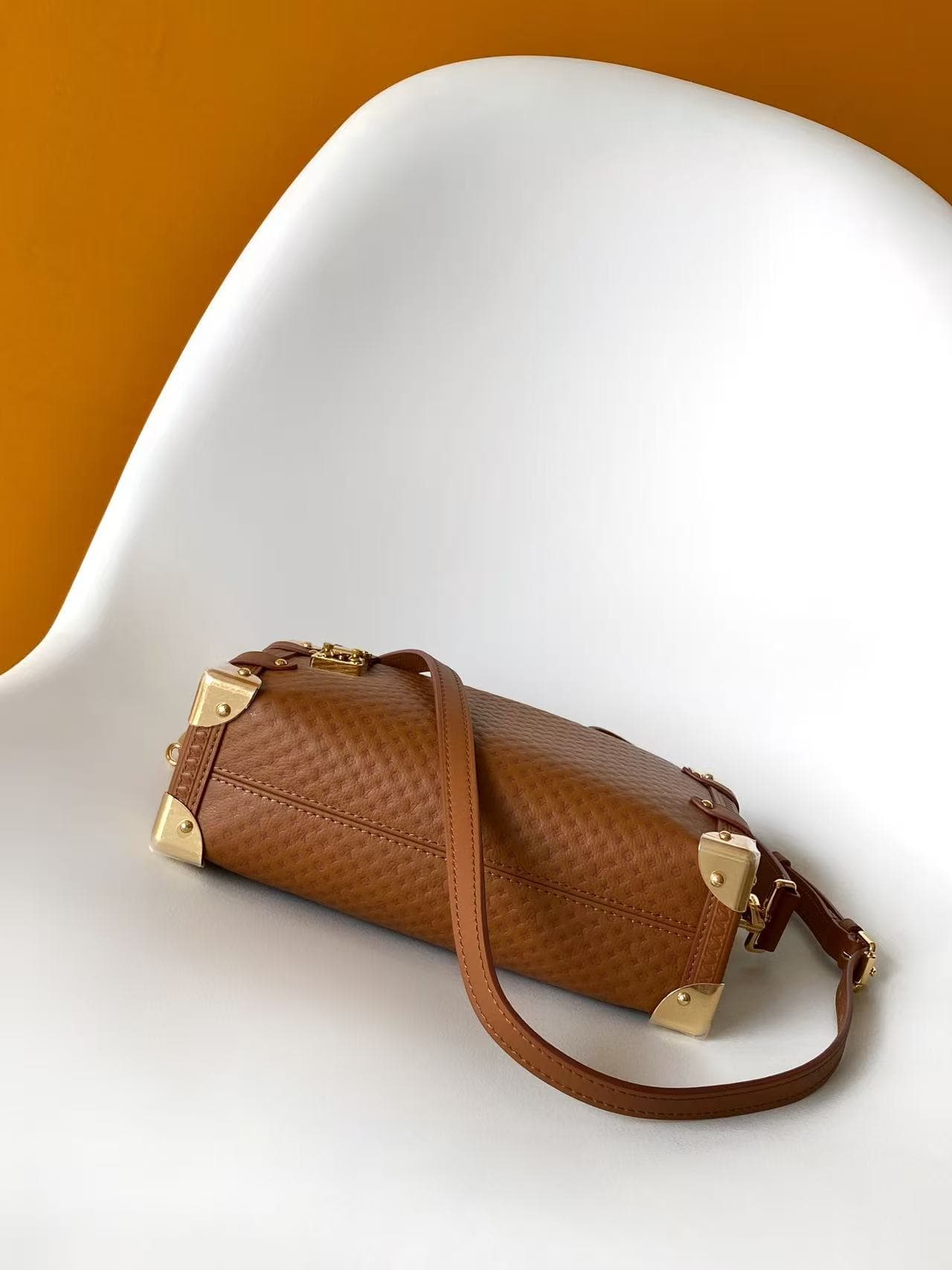 Louis Vuitton Side Trunk MM Noisette Calfskin leather M29431 High