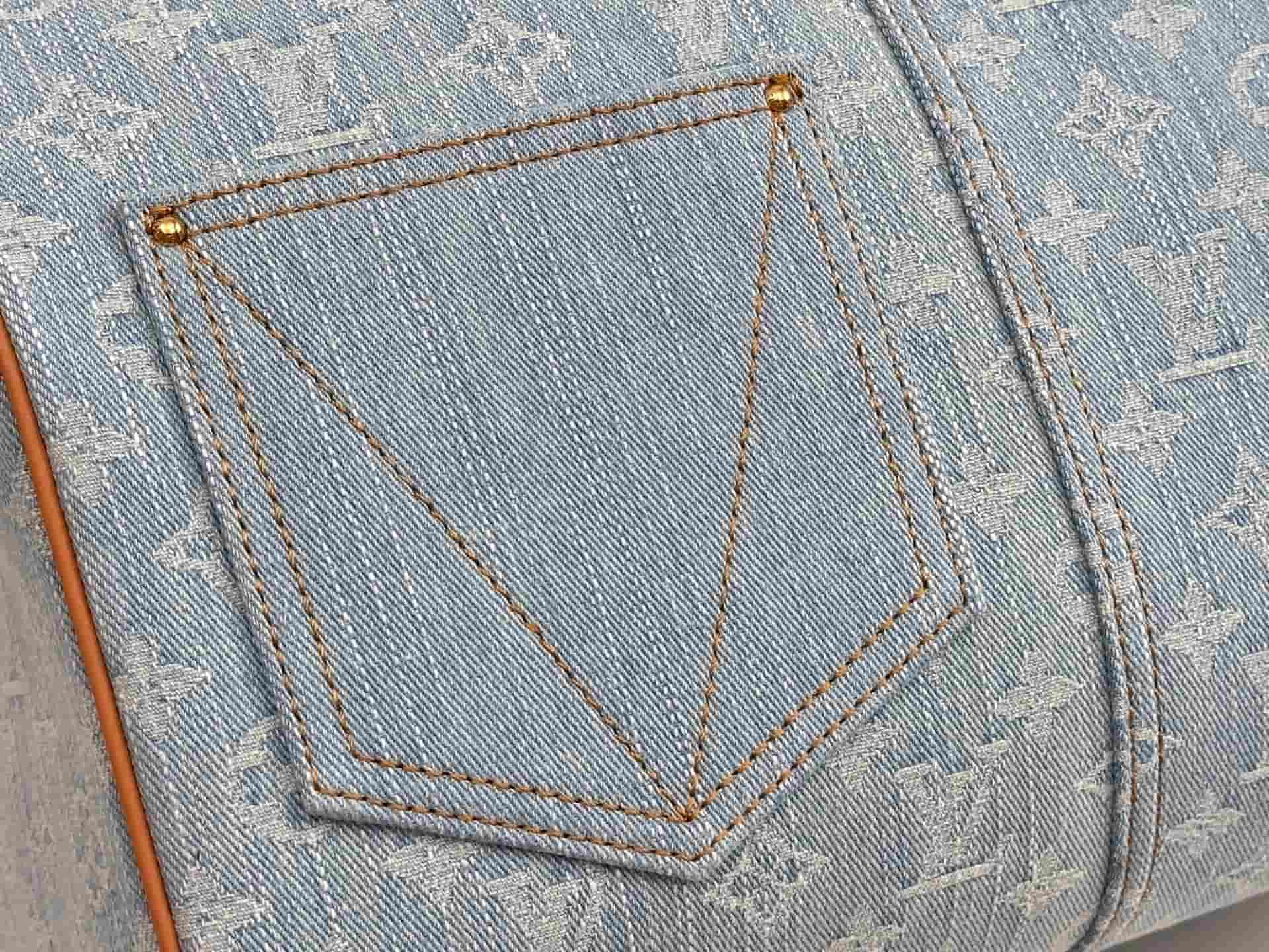 Louis Vuitton Speedy 30 Bandoulière Blue Monogram Denim M2A209 High