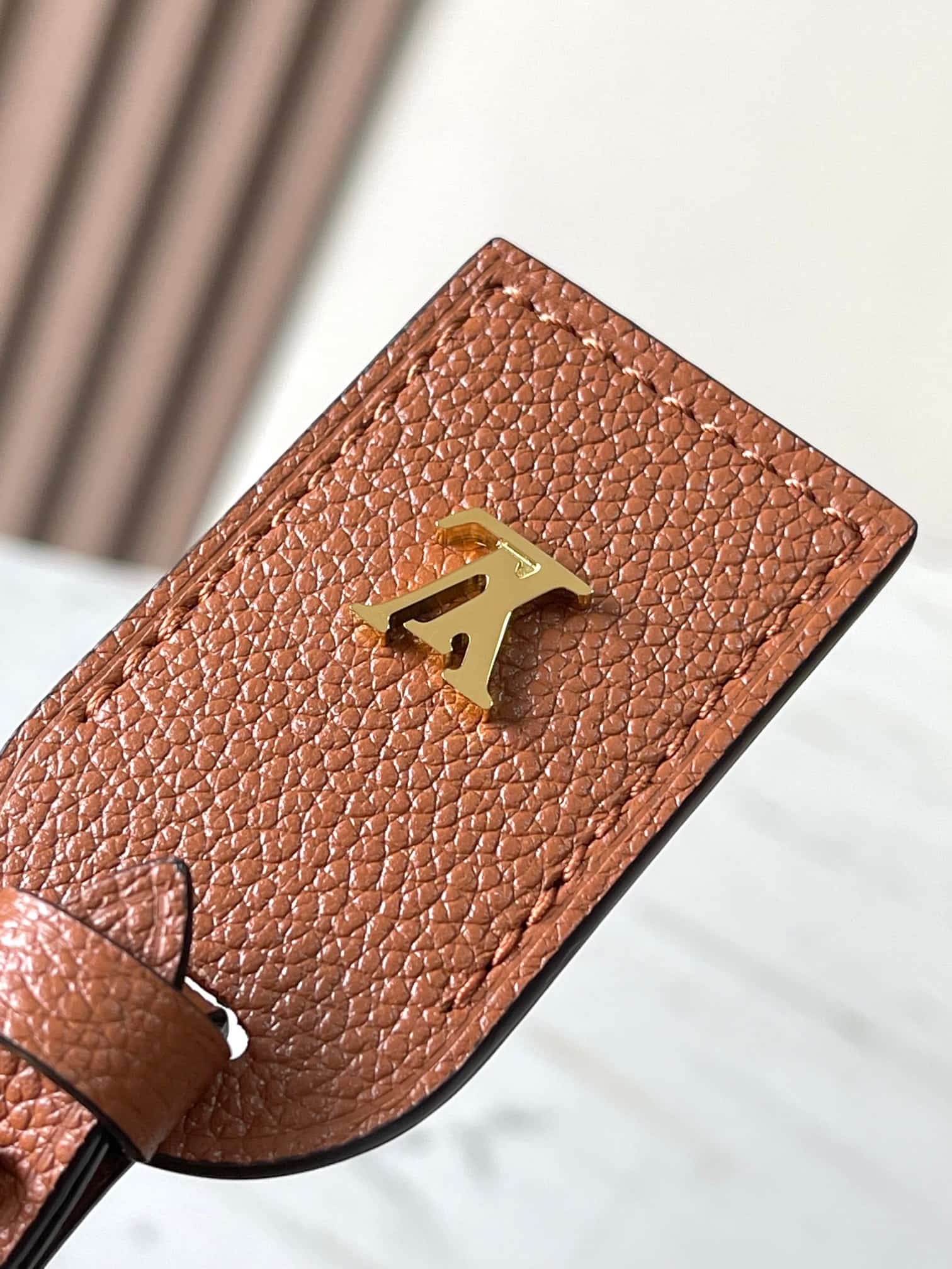 Louis Vuitton CarryAll PM Cognac Brown Embossed grained cowhide leather M11790 TOP