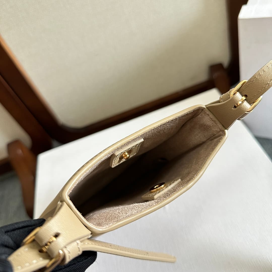 Celine Heloise Phone Pouch in Beige Supple Calfskin Leather High