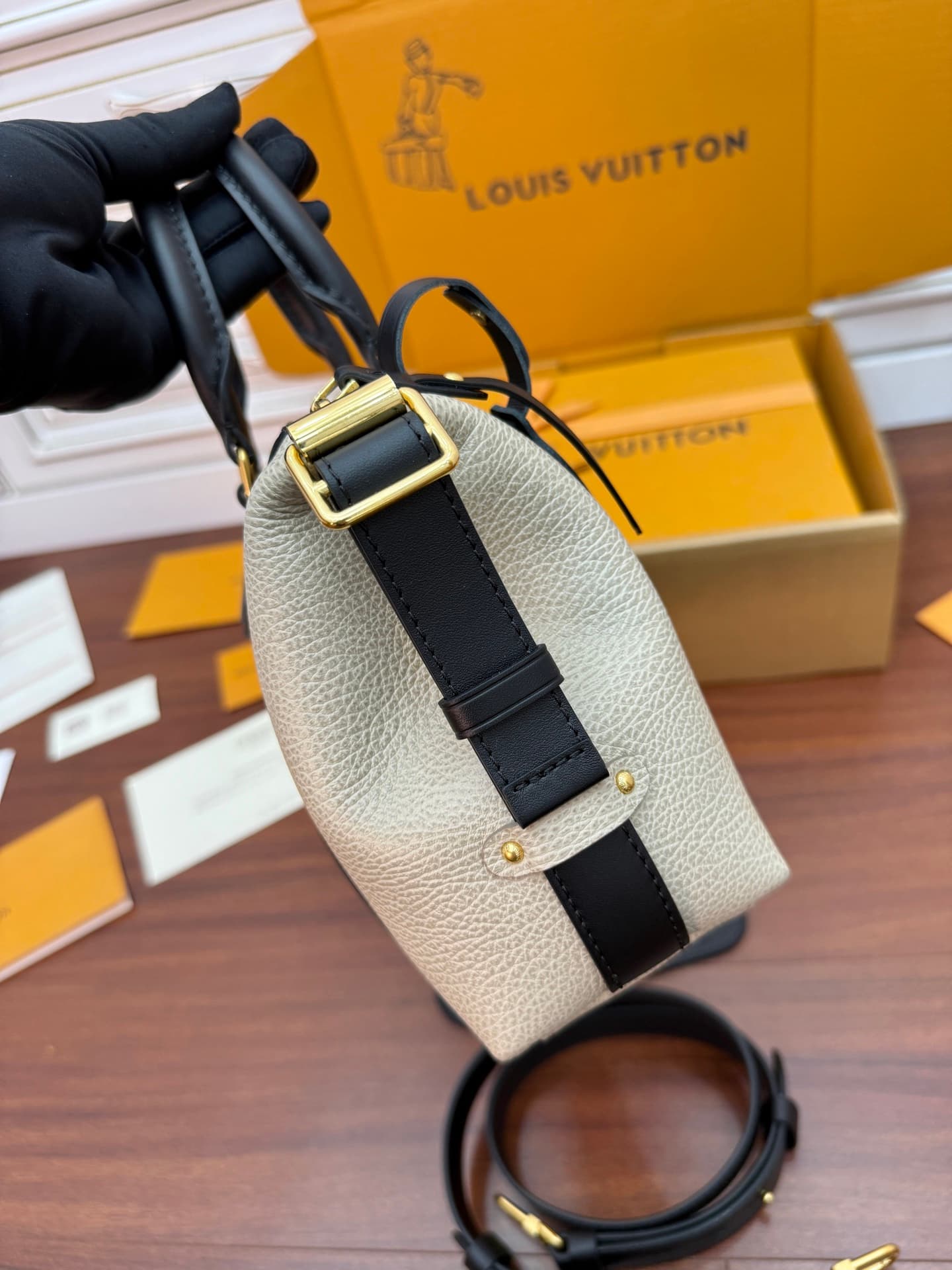 Louis Vuitton LV Biker PM Gray Lambskin leather M14721 TOP