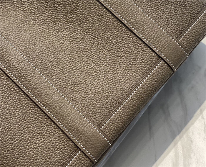 Hermes Garden Party 30/36 Bag Calfskin In Gri Elephant High