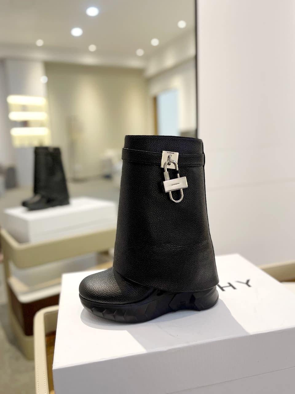 Givenchy Shark Lock Biker ankle boots Shoes Women