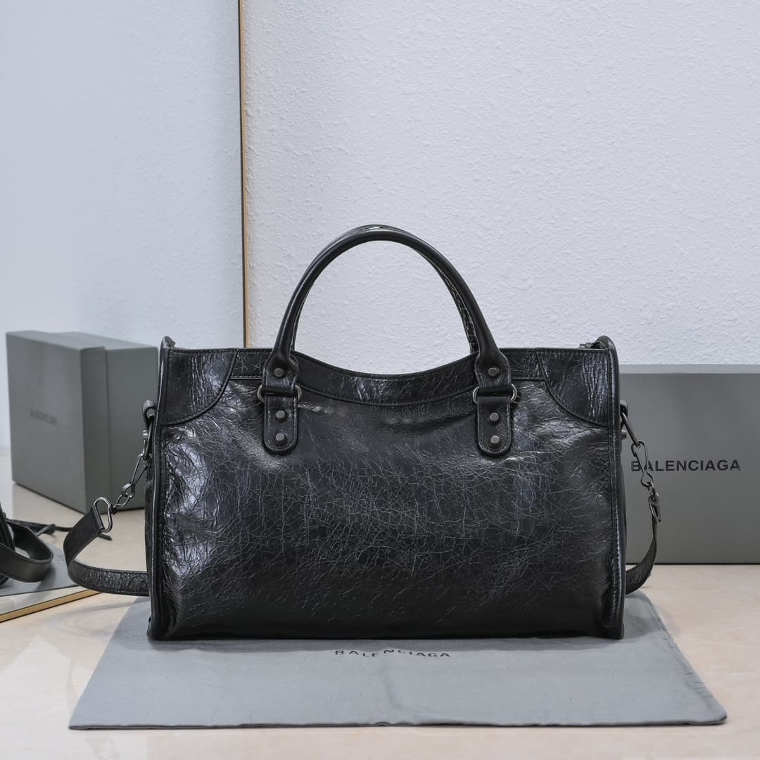 WOMEN'S LE CITY Medium Bag Black Metal Black High