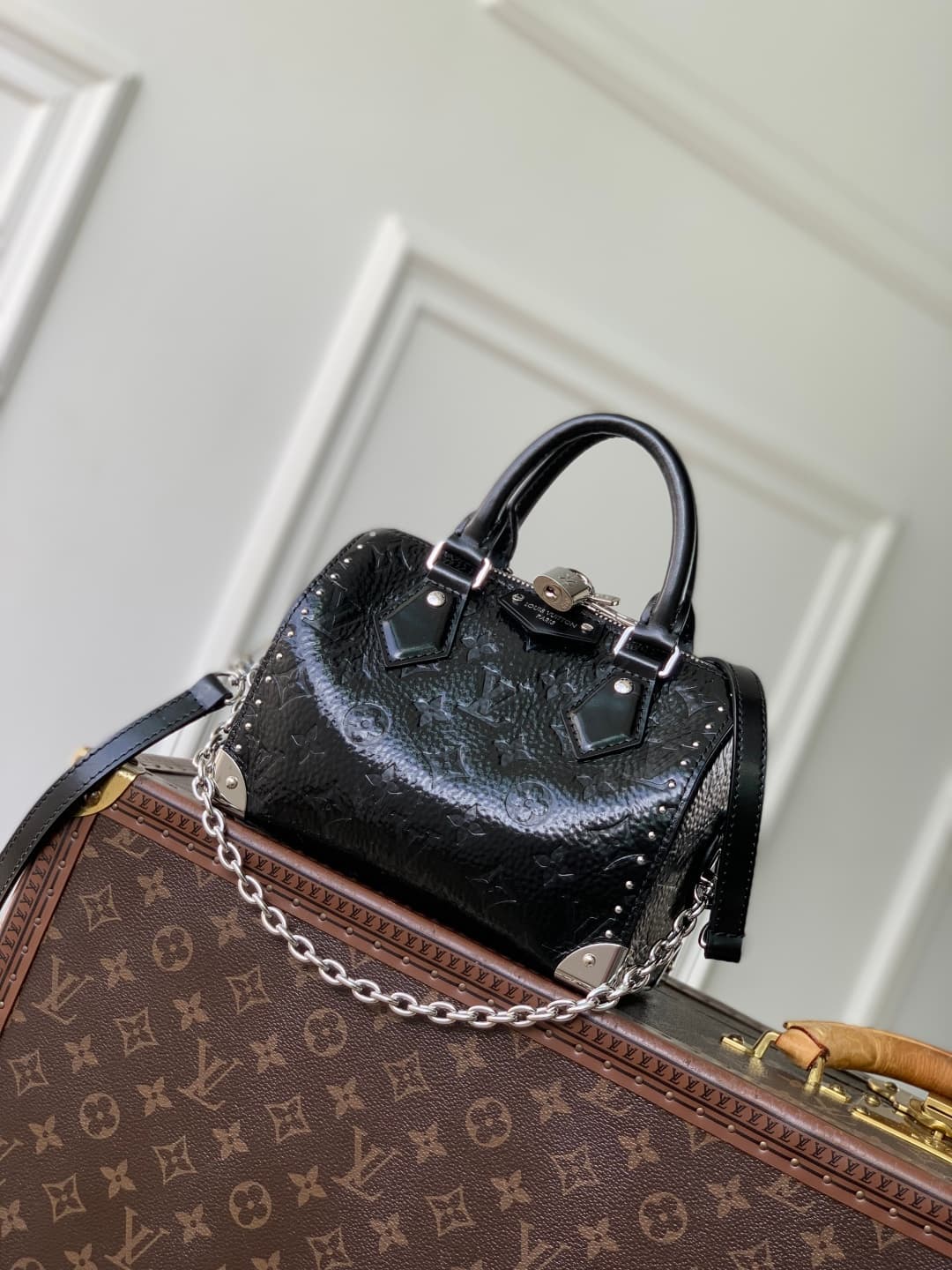 Louis Vuitton Speedy Trunk 20 in Monogram Saga M27921 High