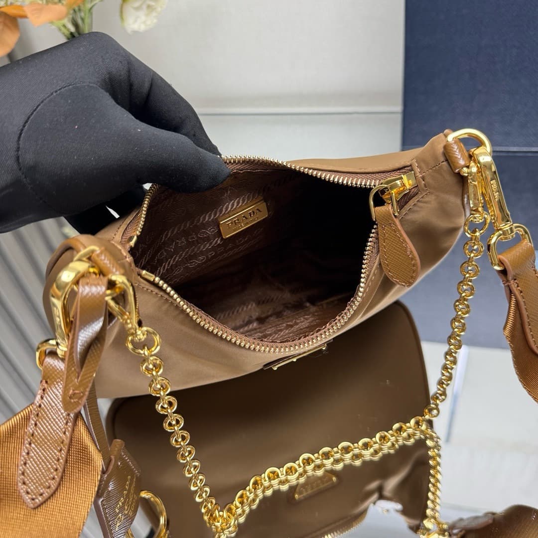 Prada Re-Edition 2005 Nylon bag 1BH204 Camel High