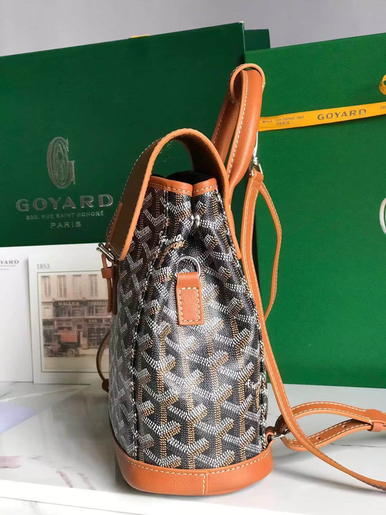GOYARD ALPIN MINI BACKPACK BLACK&TAN HIGH
