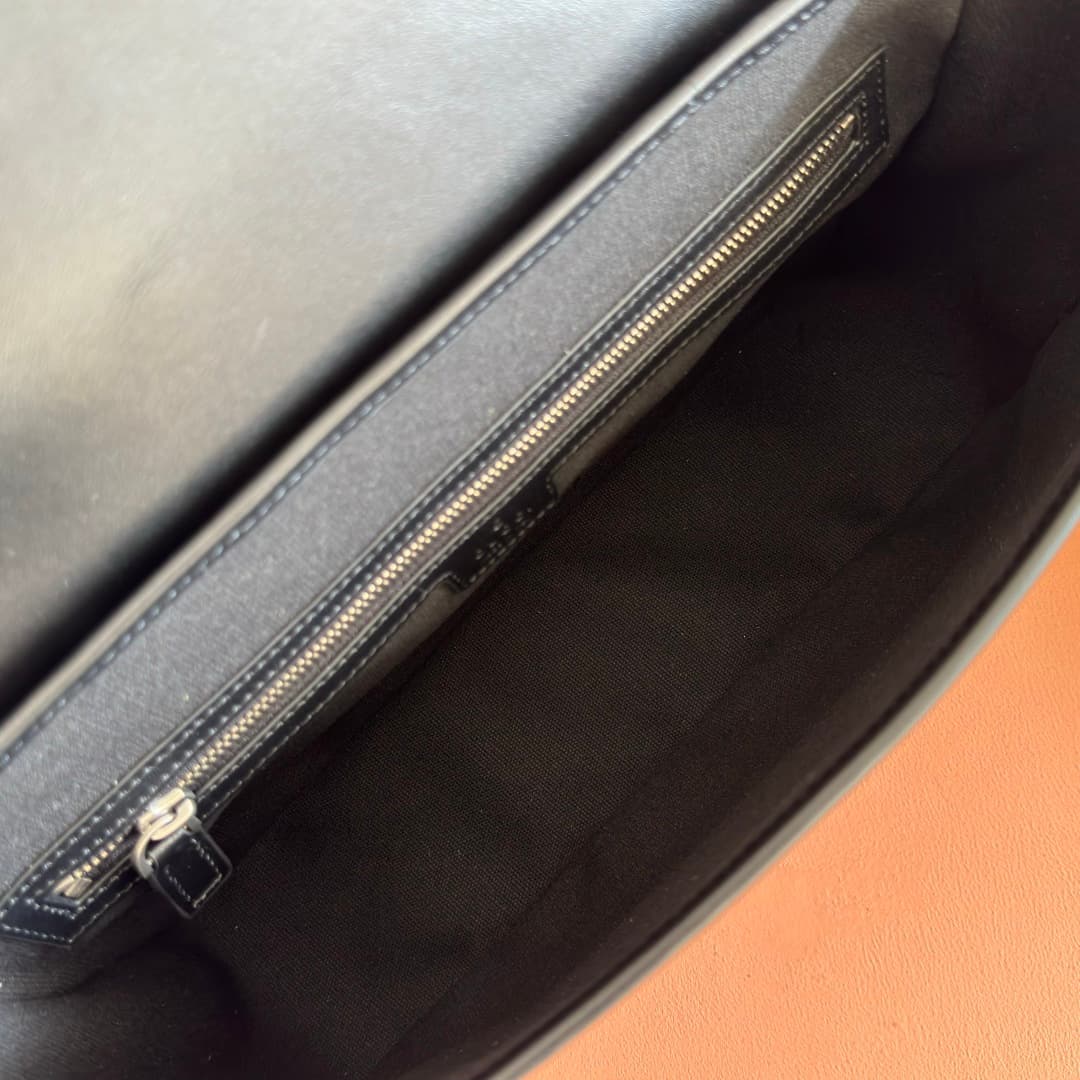 Gucci GG Emblem medium crossbody bag Black embossed GG smooth leather 850235 High