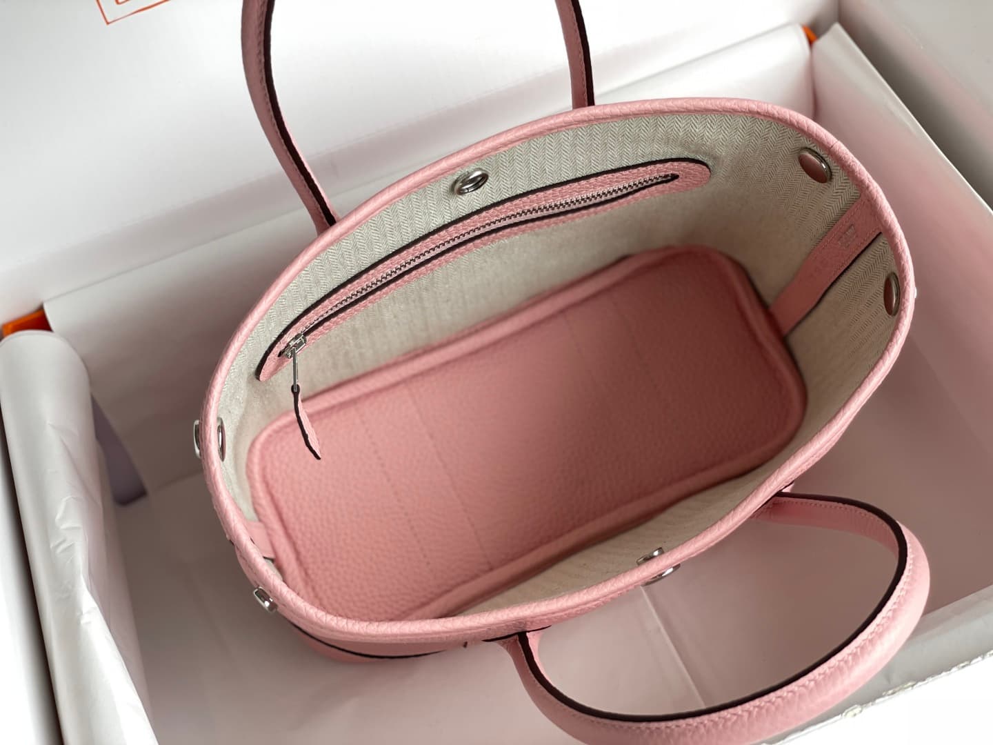 Hermes Garden Party 23 bag in Pink Togo Leather WAX High