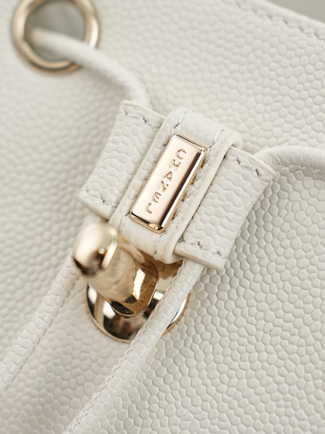 Chanel Mini Business Affinity Duma Backpack Grained Calfskin&Gold-Tone Metal White AS3530 A