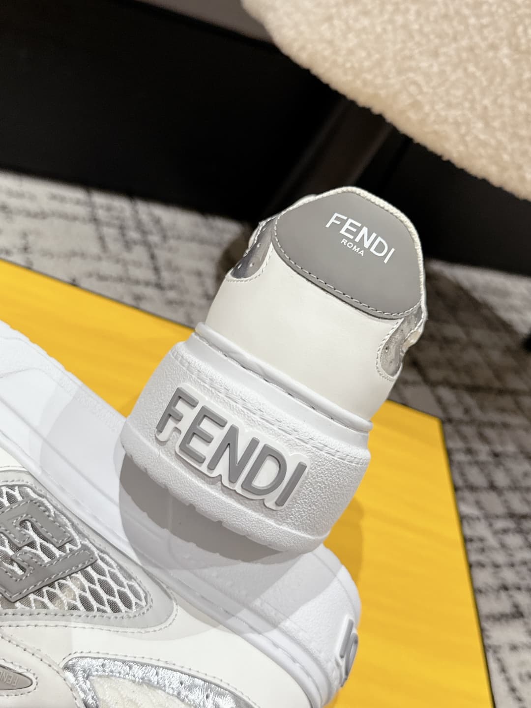 Fendi Match Leather Sneaker shoes Women
