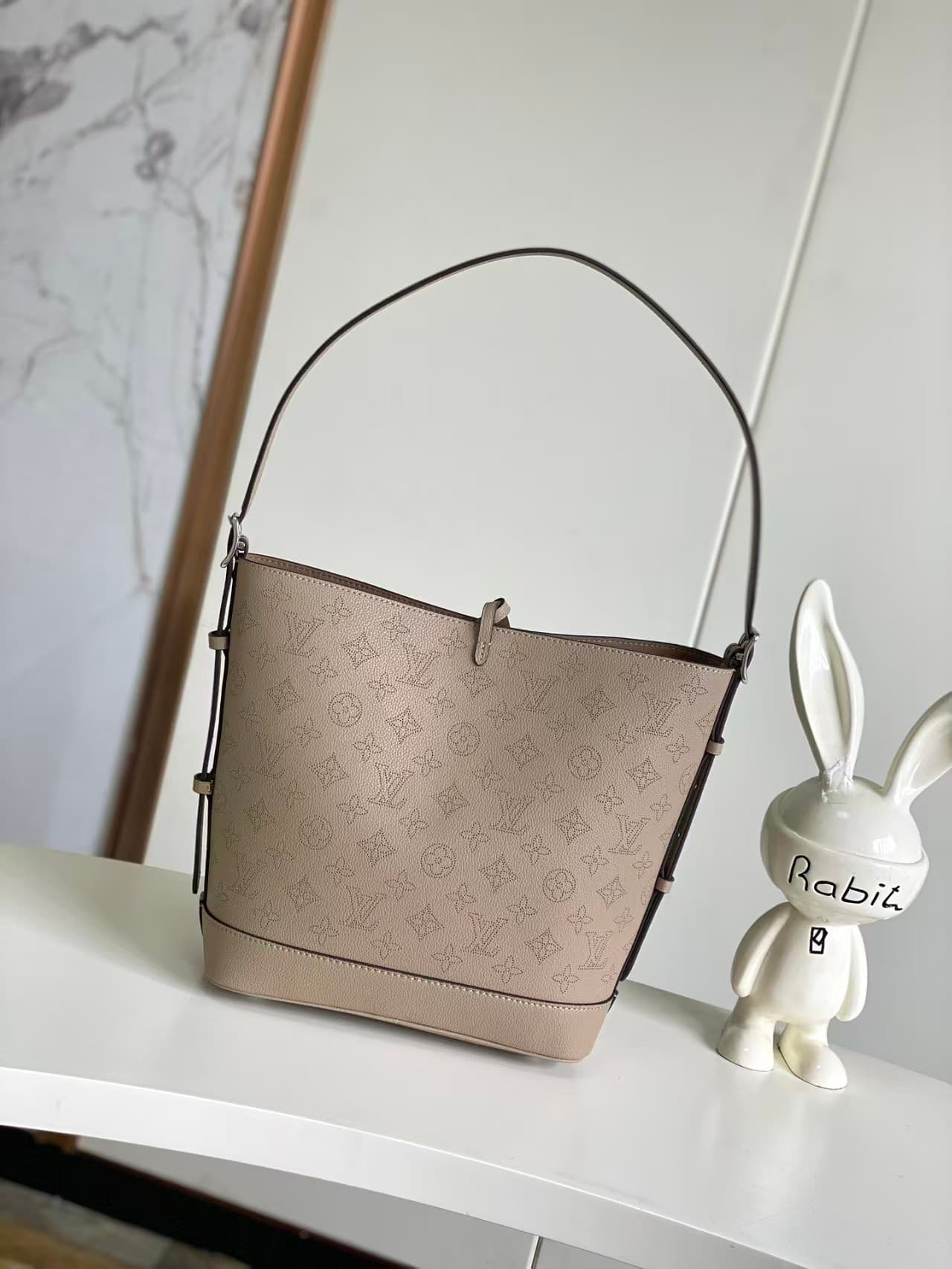 Louis Vuitton Flore Galet Perforated Mahina calfskin leather M12140 High