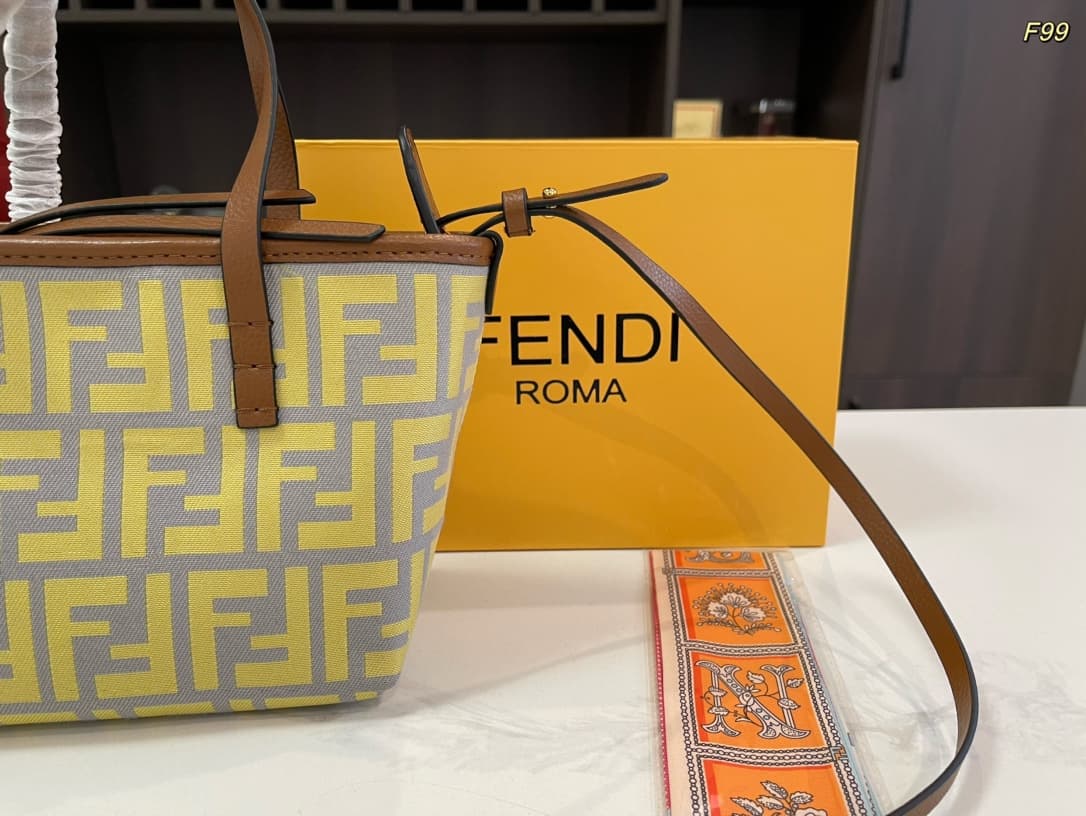 Fendi Mini Roll FF jacquard bag