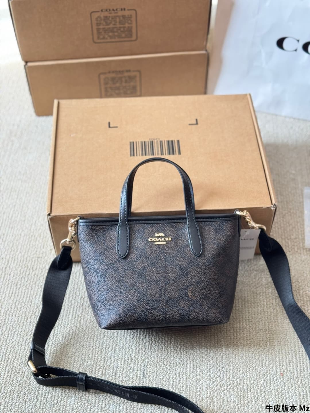 Coach City Mini Tote Bag In Signature Canvas