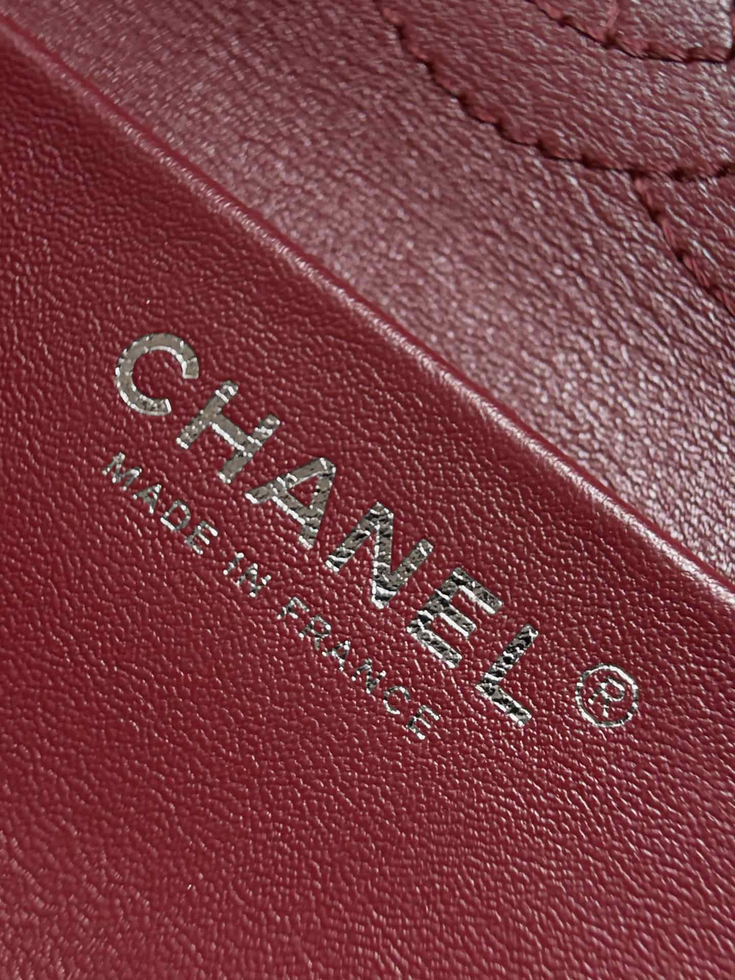 CHANEL Mini flap bag Grained Calfskin&Silver-tone metal White AS6573 A